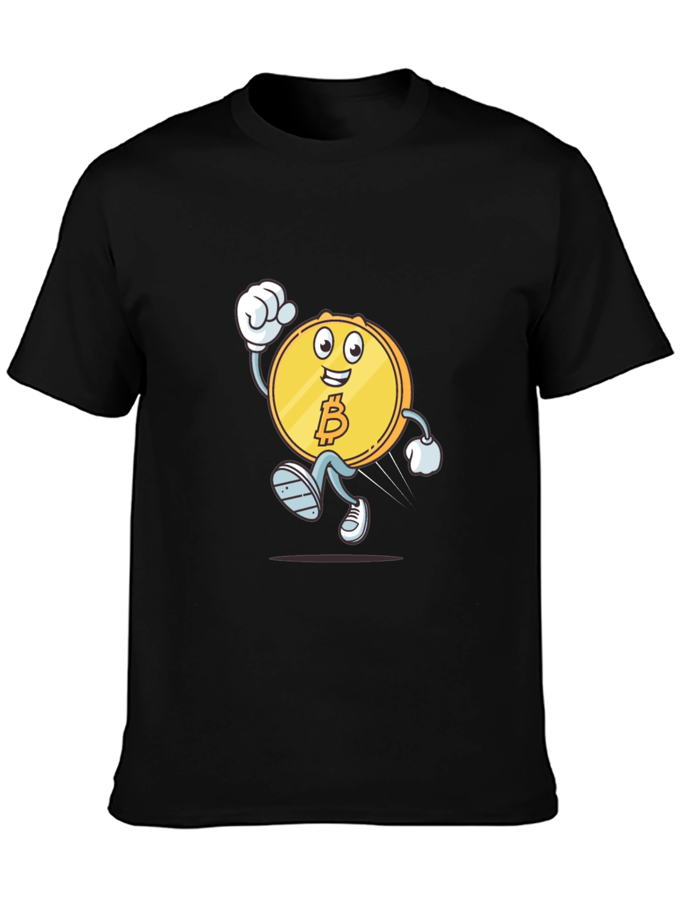 Bitcoin Cartoon Black T-Shirt