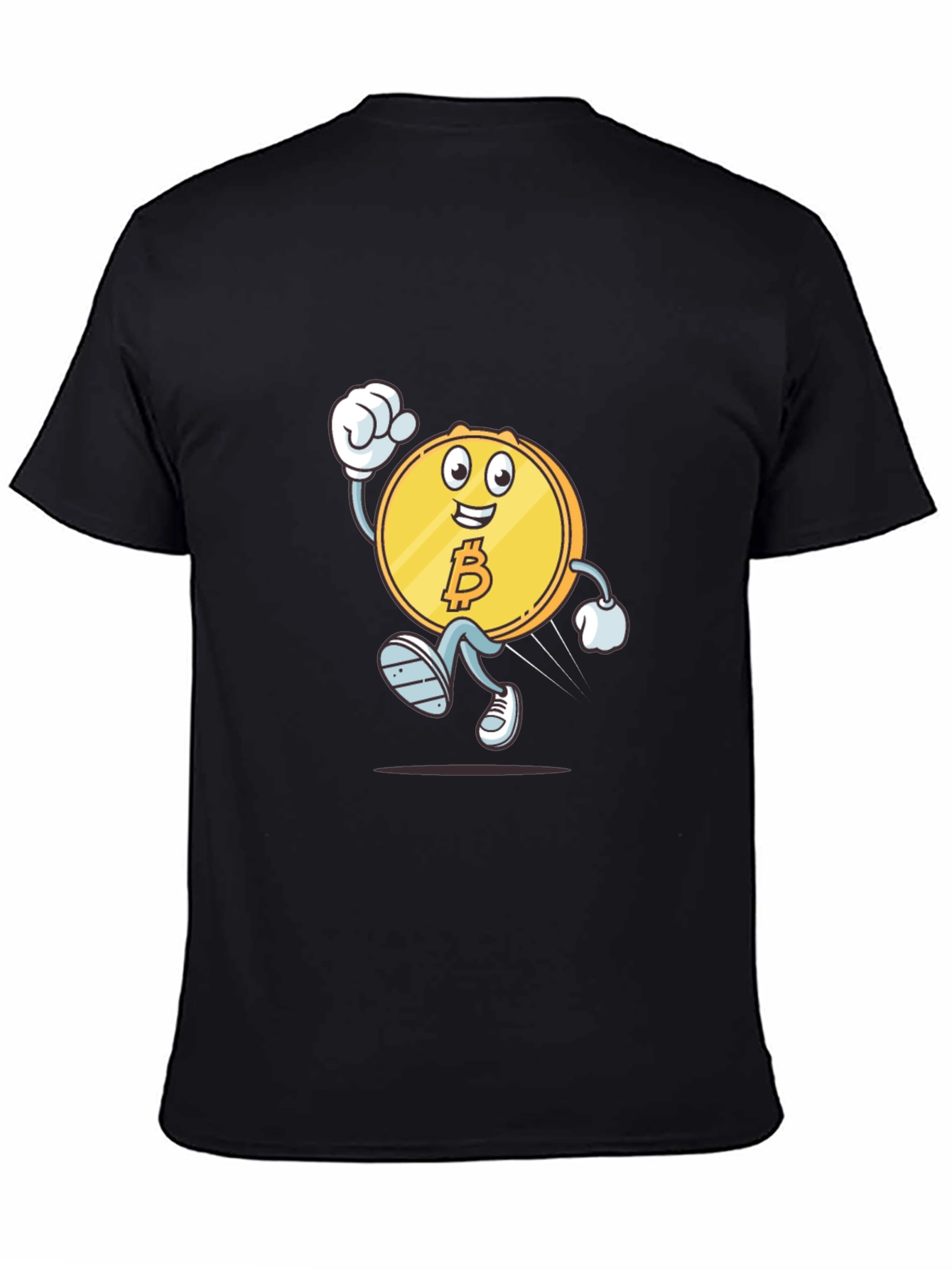 Bitcoin Cartoon Black T-Shirt