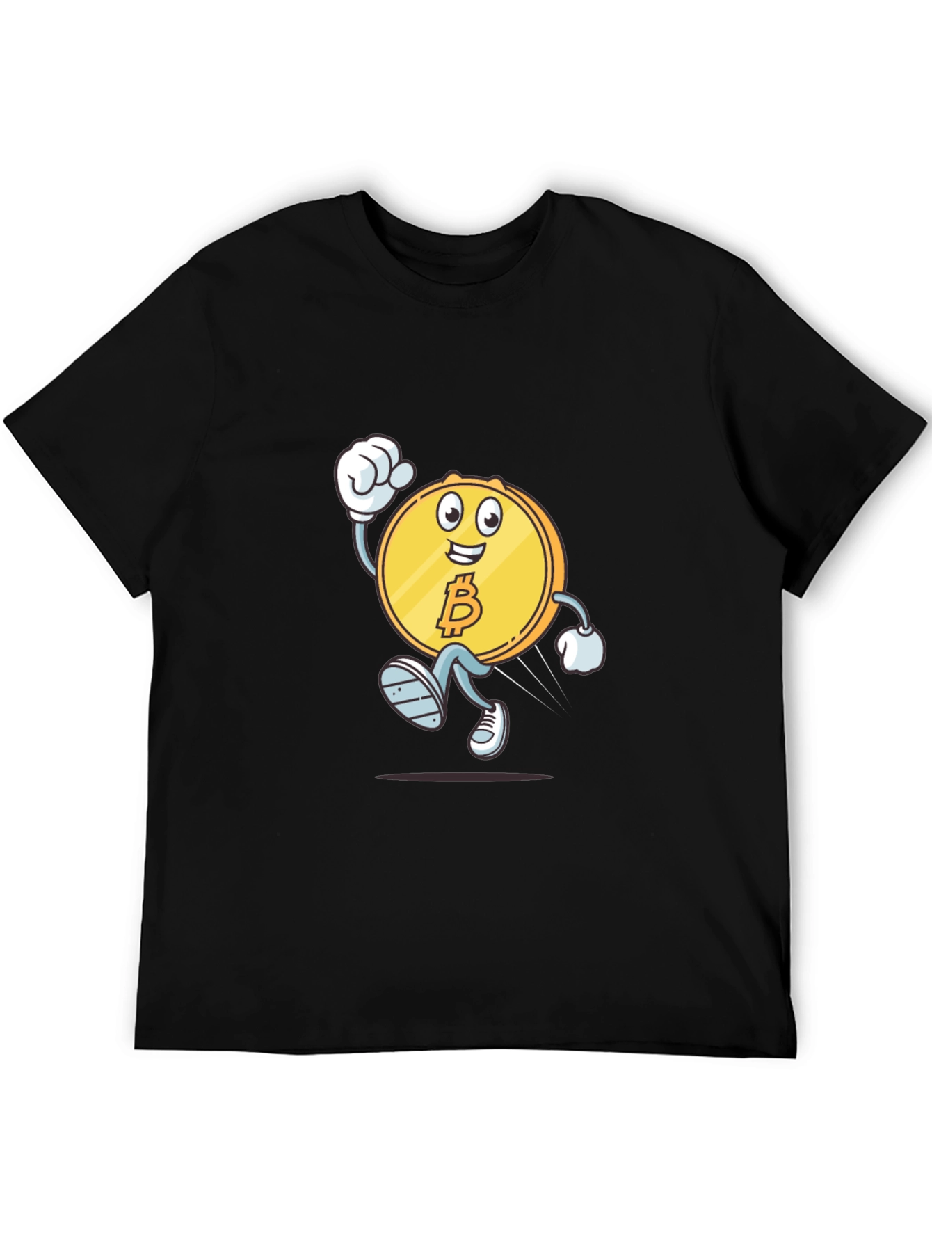 Bitcoin Cartoon Black T-Shirt