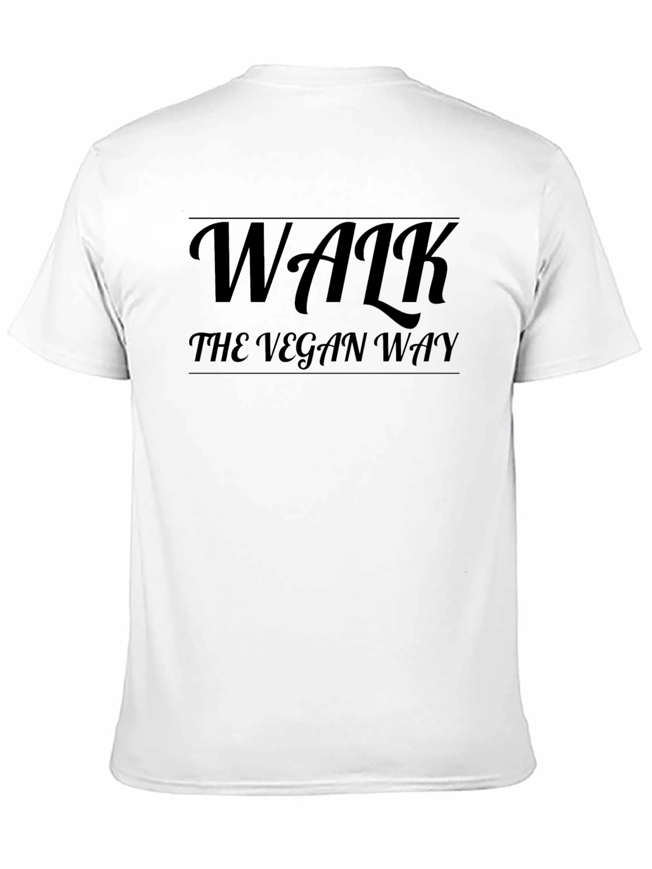 Walk The Vegan Way Black T-Shirt