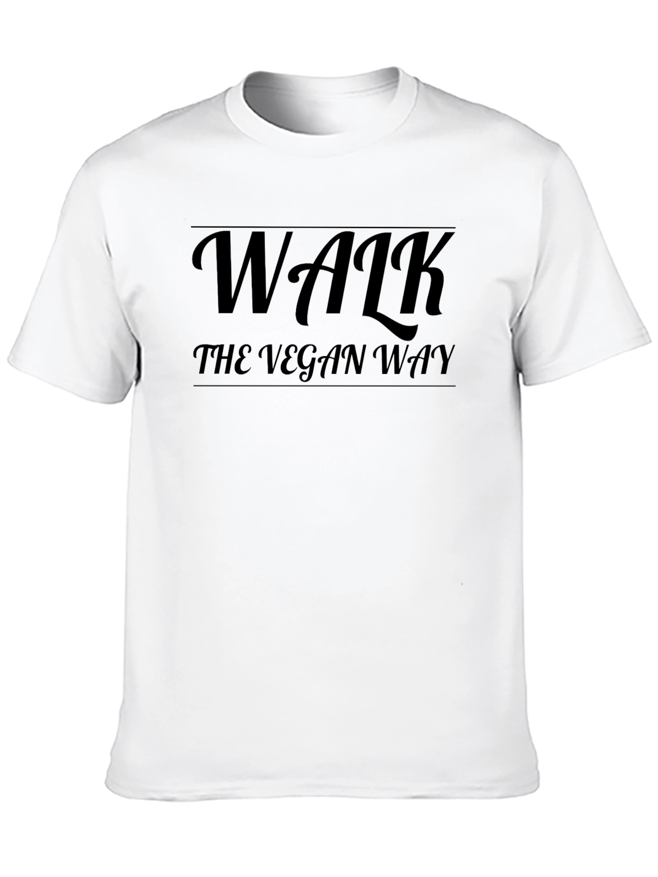 Walk The Vegan Way Black T-Shirt