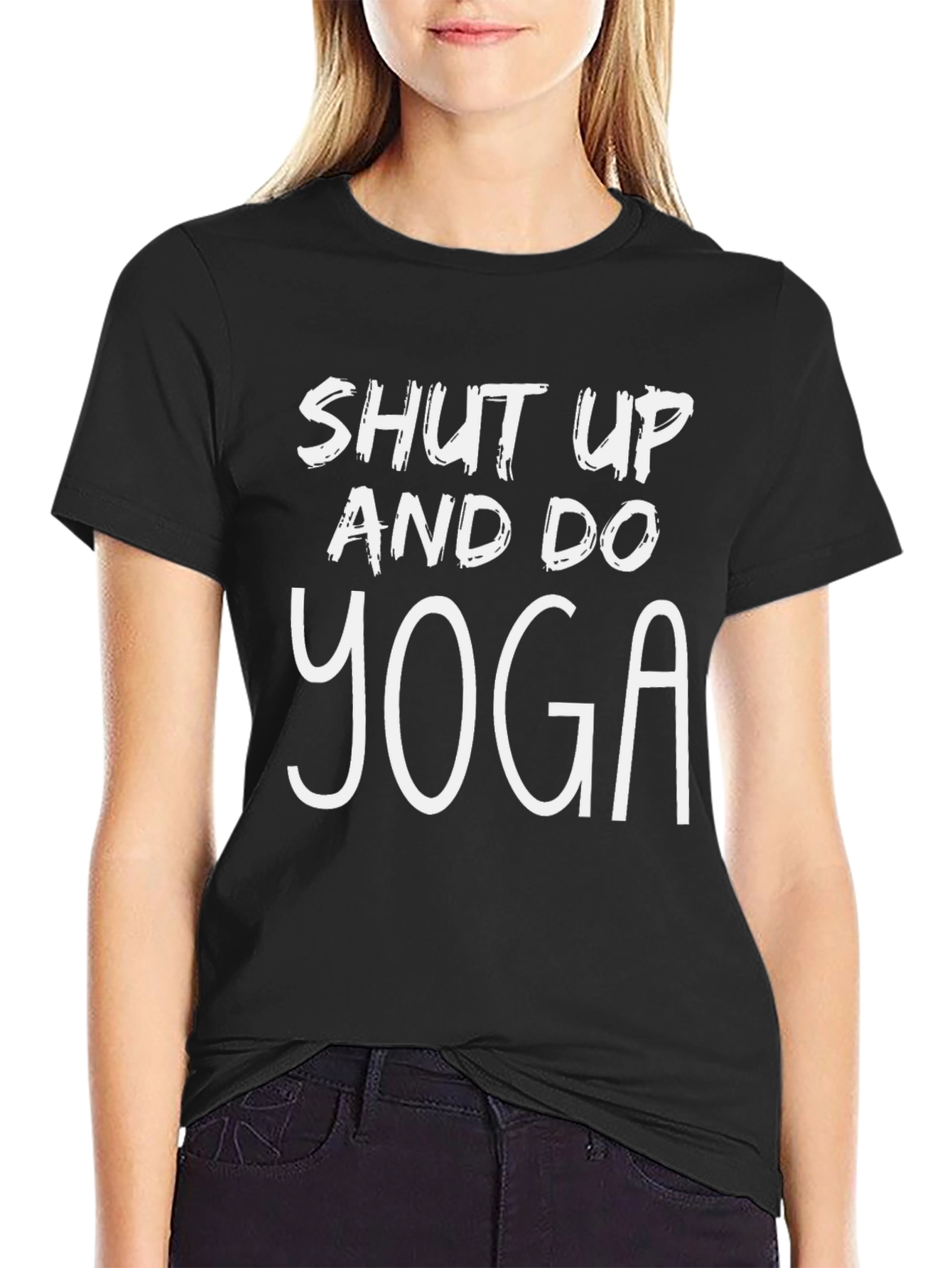 Shut Up and Do Yoga Black T-Shirt