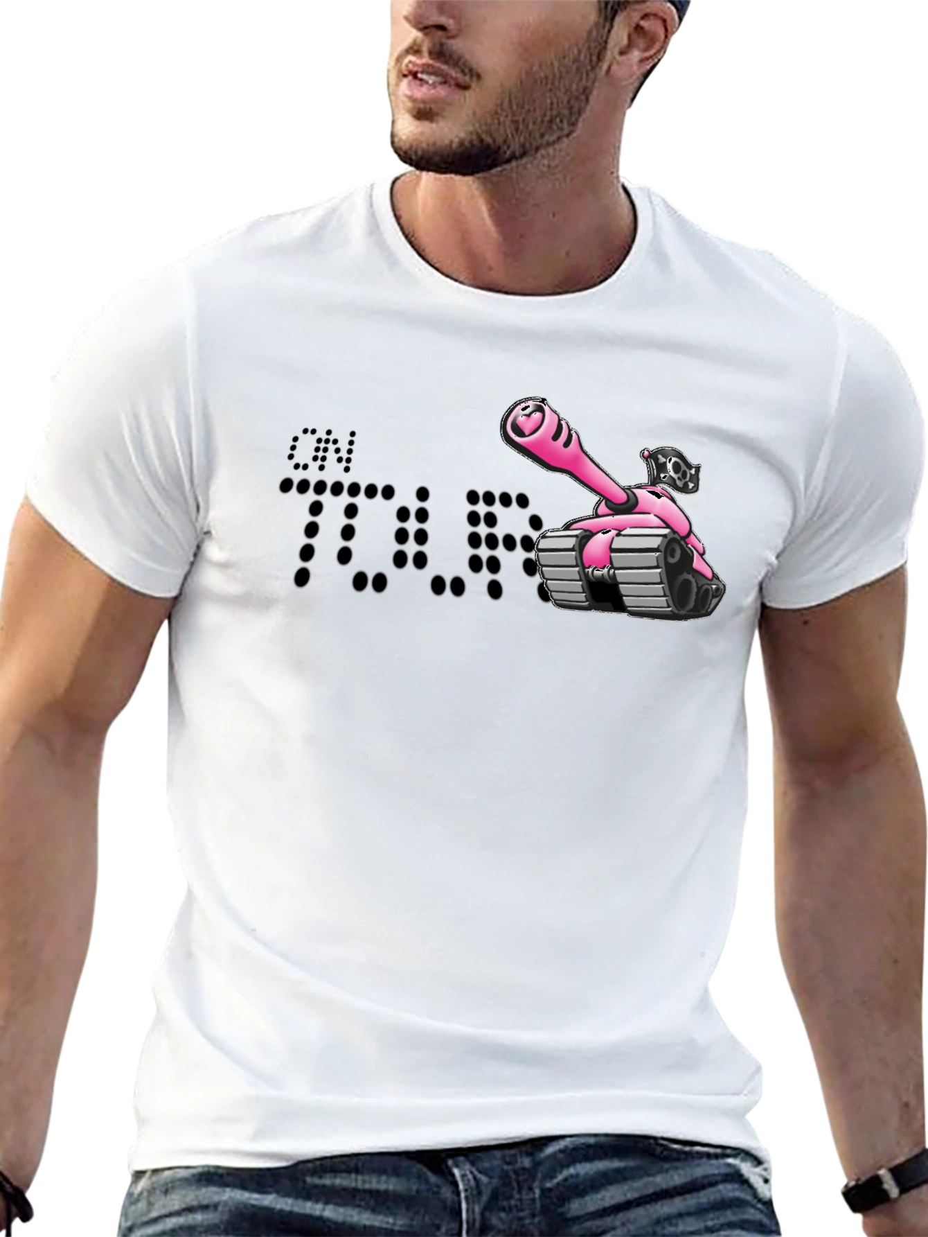 On Tour Tank Graphic Tee - Black