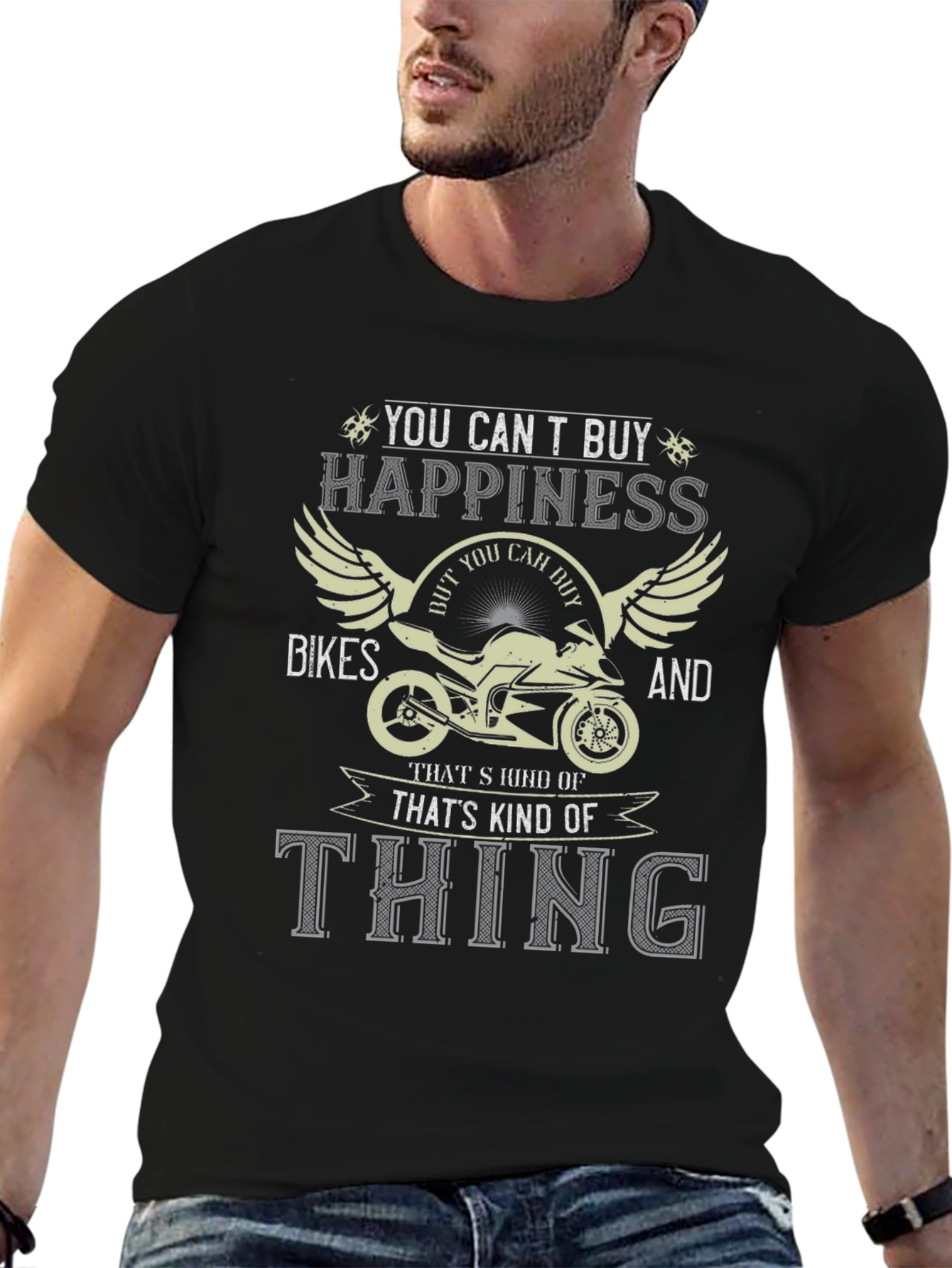 Bike Lover T-Shirt - Happiness on Two Wheels