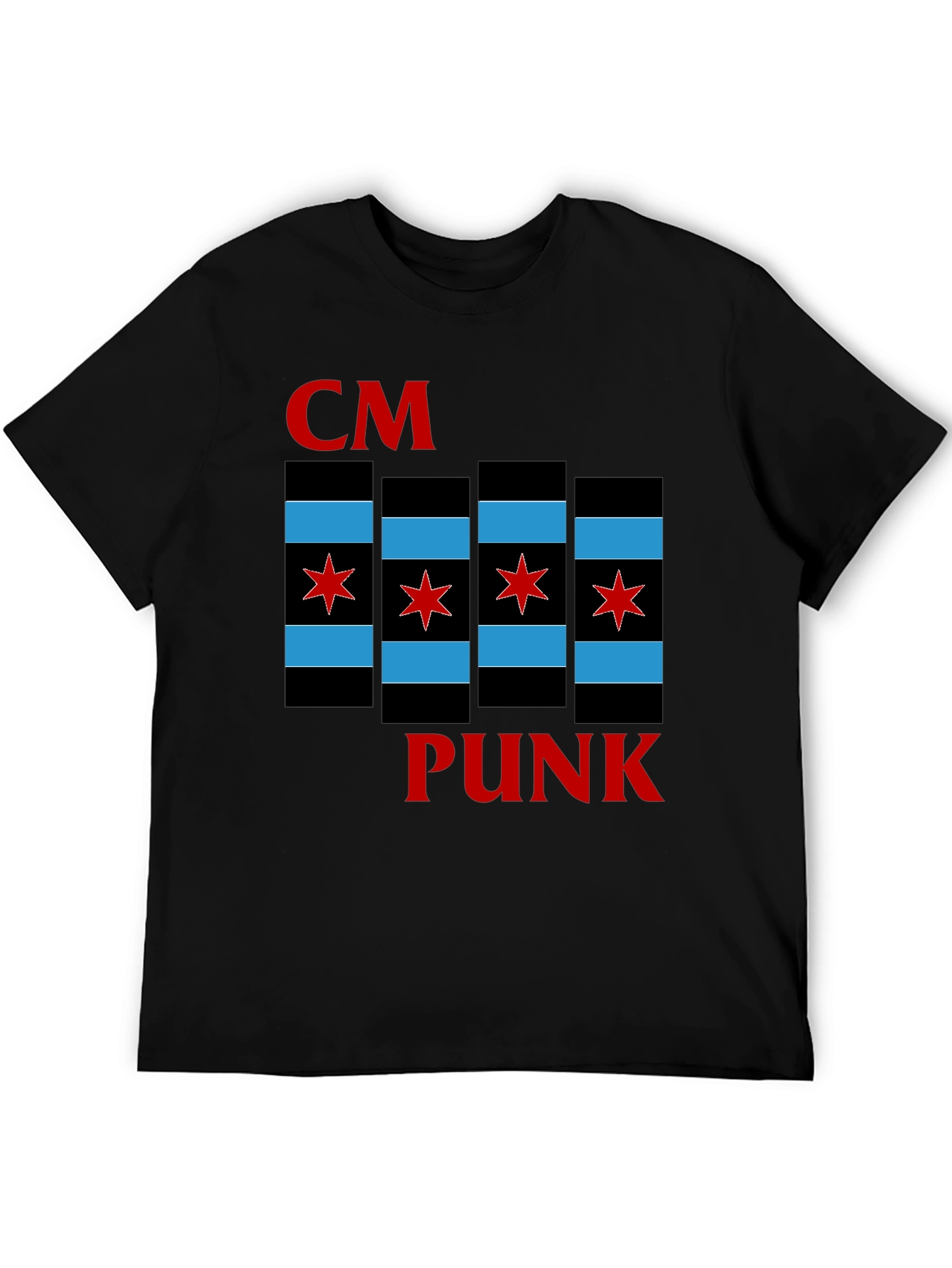 CM Punk Chicago Flag T-Shirt
