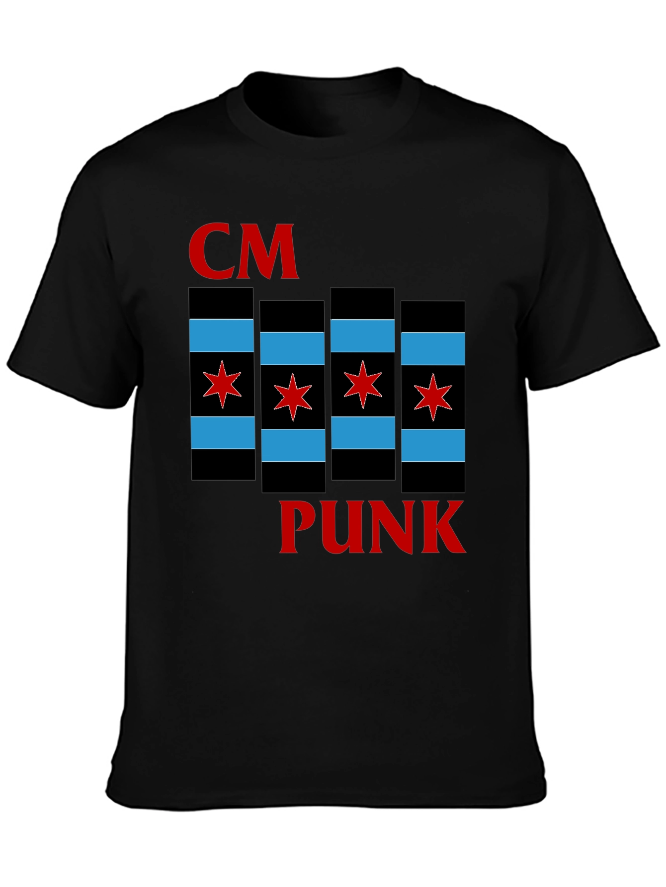 CM Punk Chicago Flag T-Shirt