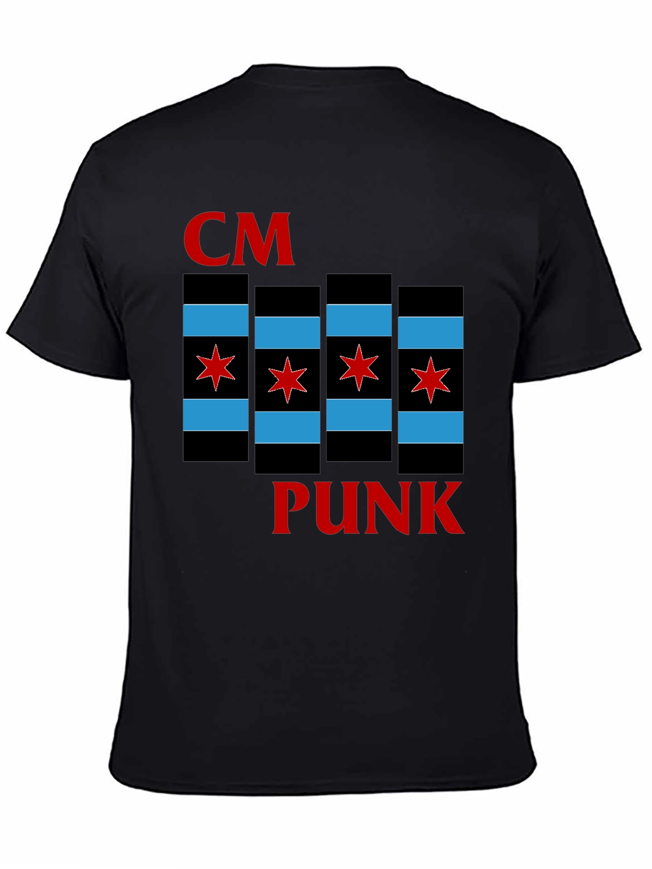 CM Punk Chicago Flag T-Shirt