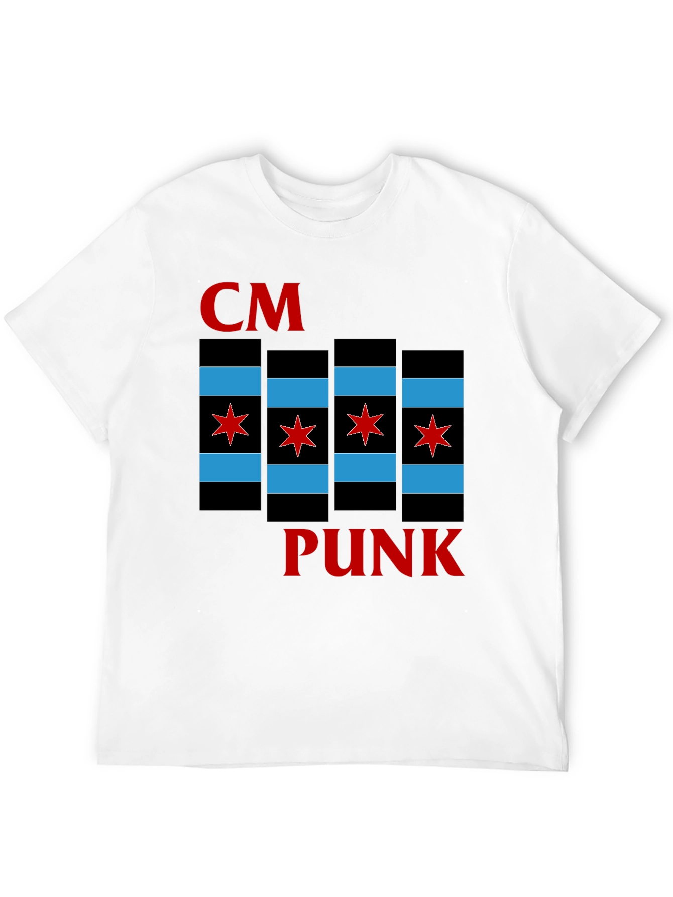 CM Punk Chicago Flag T-Shirt