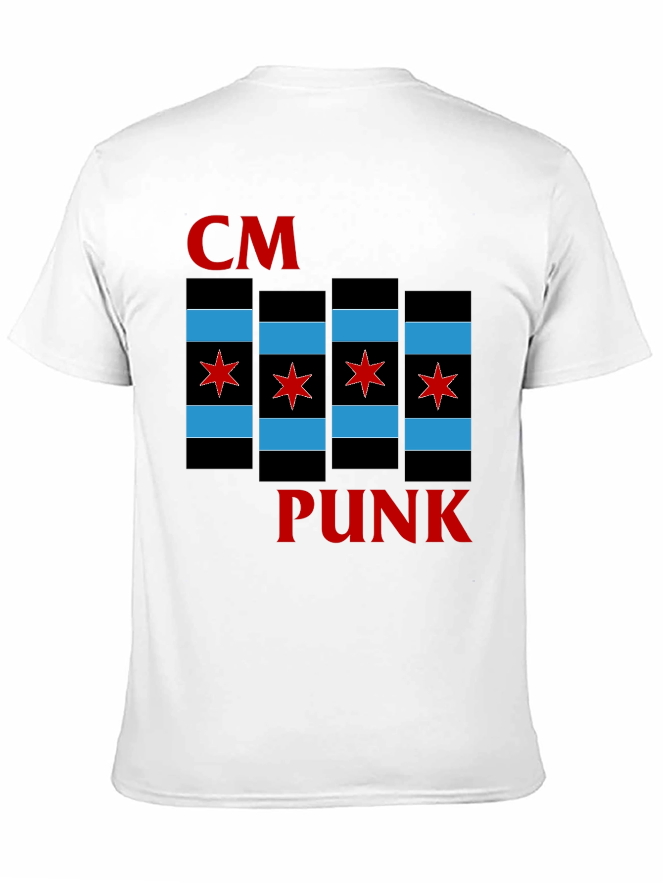 CM Punk Chicago Flag T-Shirt