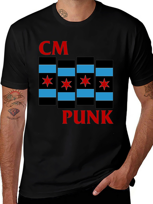 CM Punk Chicago Flag T-Shirt