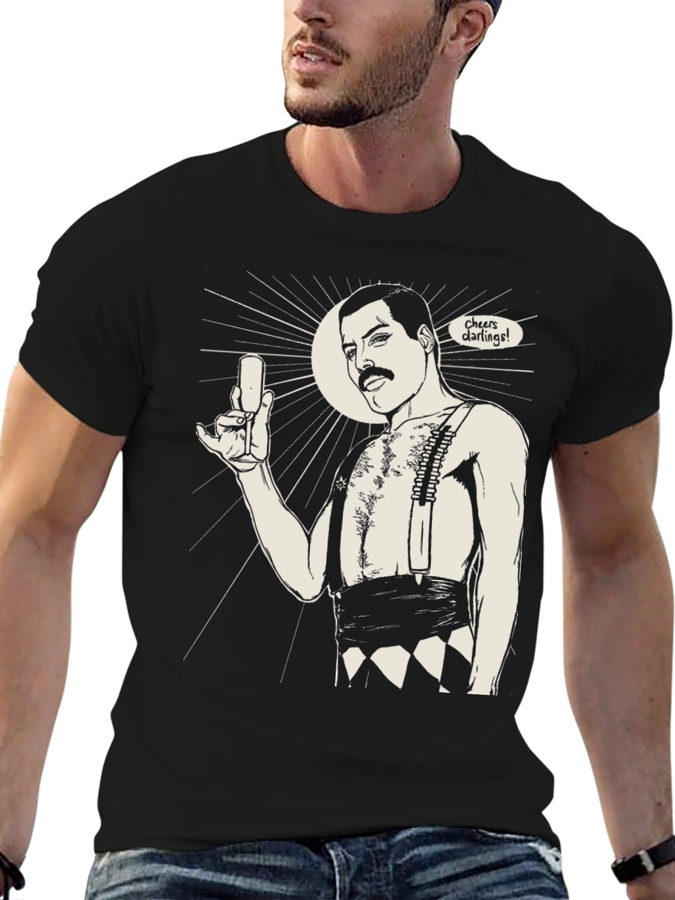 Freddie Mercury Cheers Darling T-Shirt