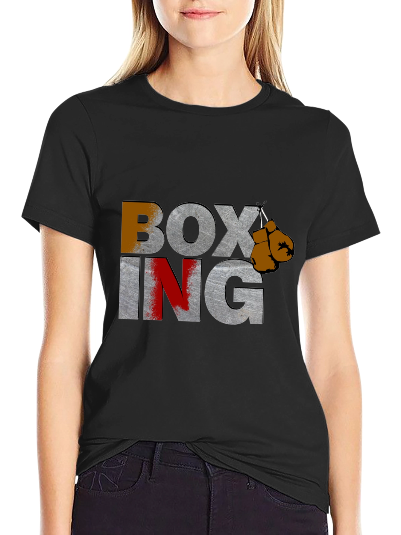 Boxing Graphic Tee - Black
