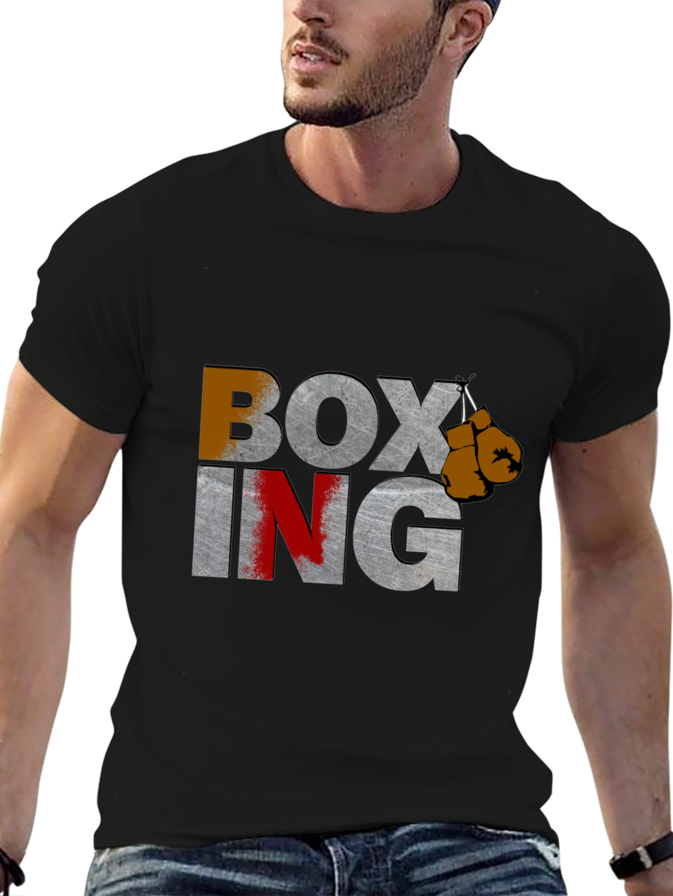 Boxing Graphic Tee - Black