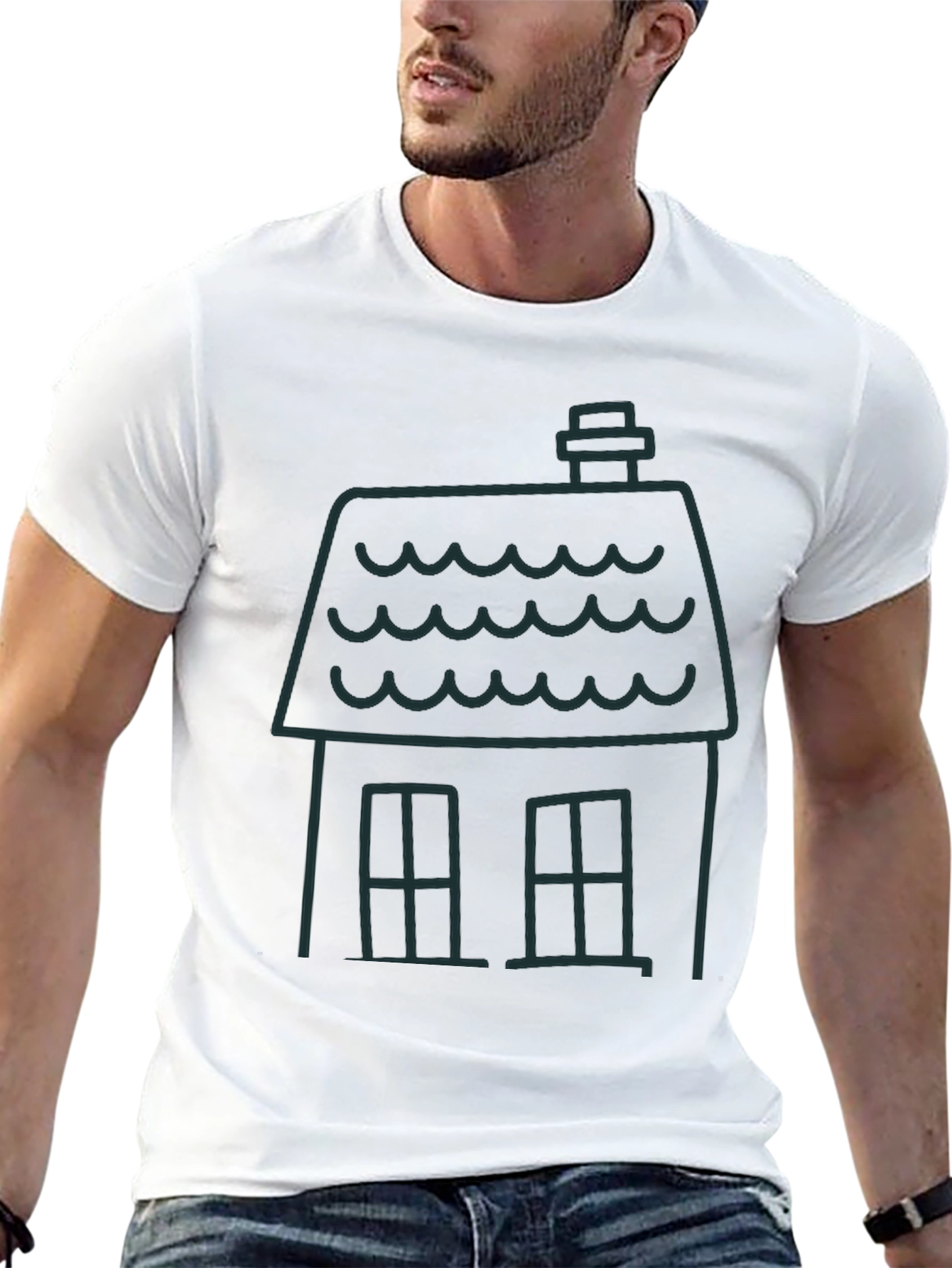 House Graphic Tee - Modern Minimalist Design