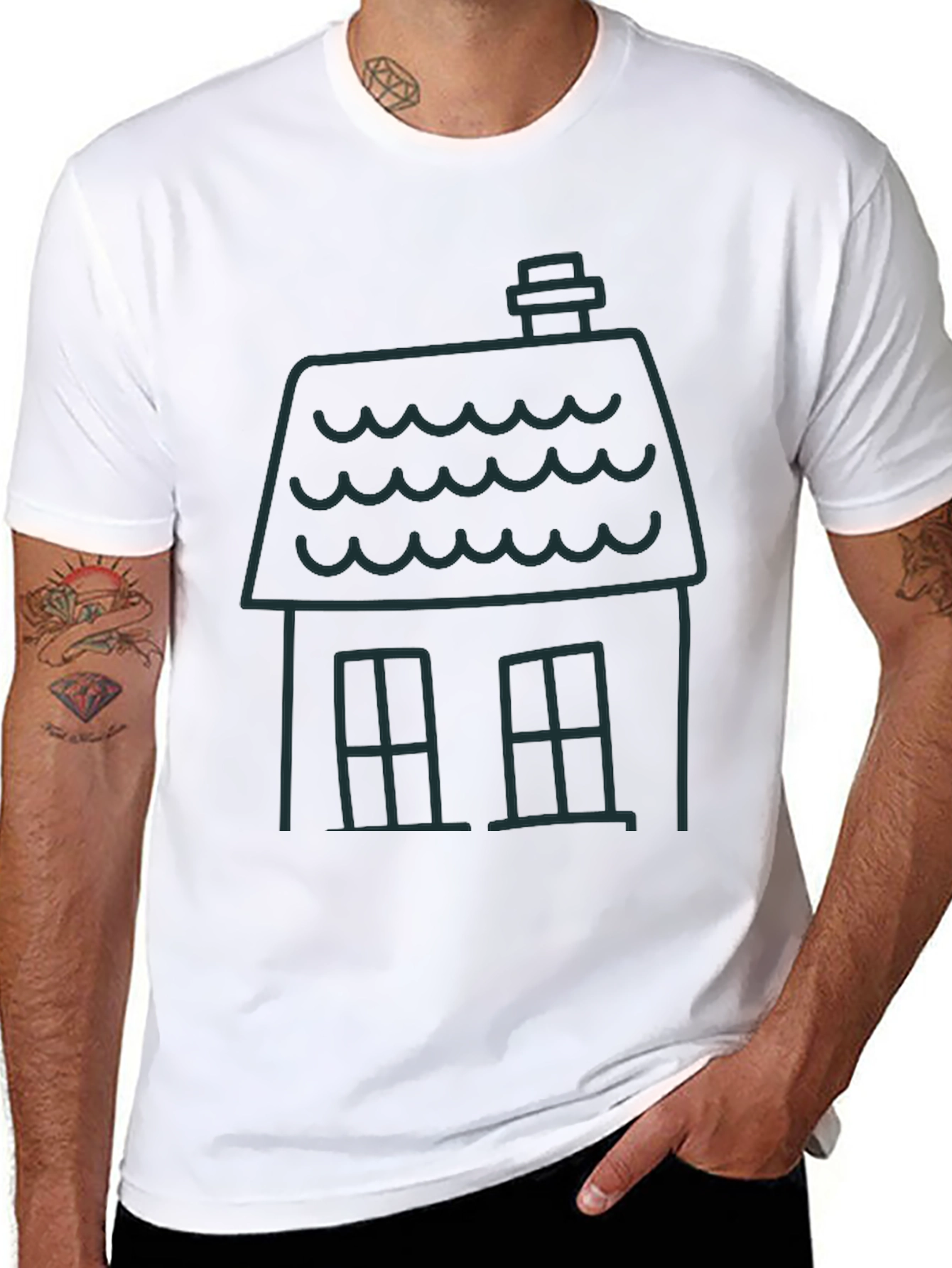 House Graphic Tee - Modern Minimalist Design