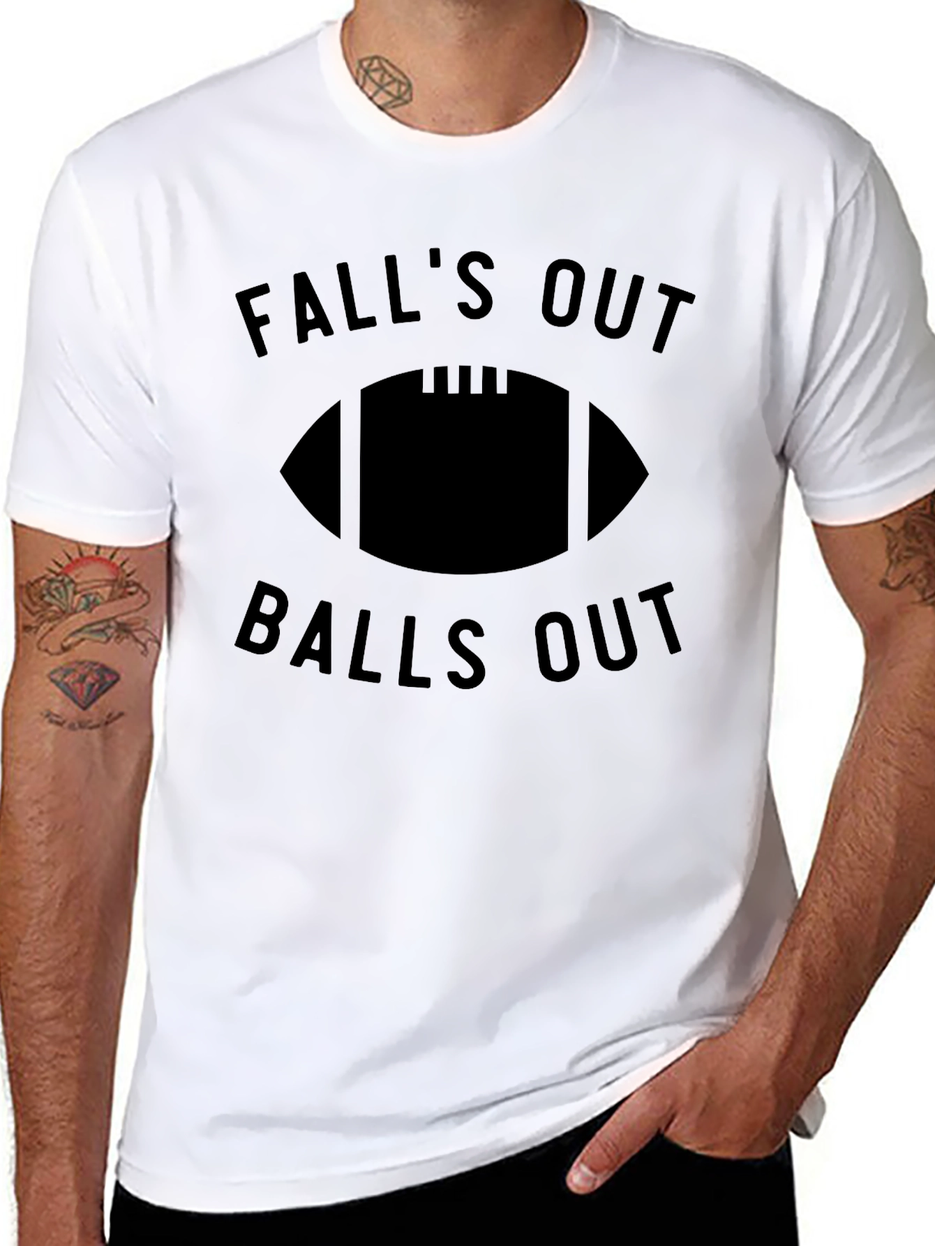 Falls Out Balls Out Football T-Shirt