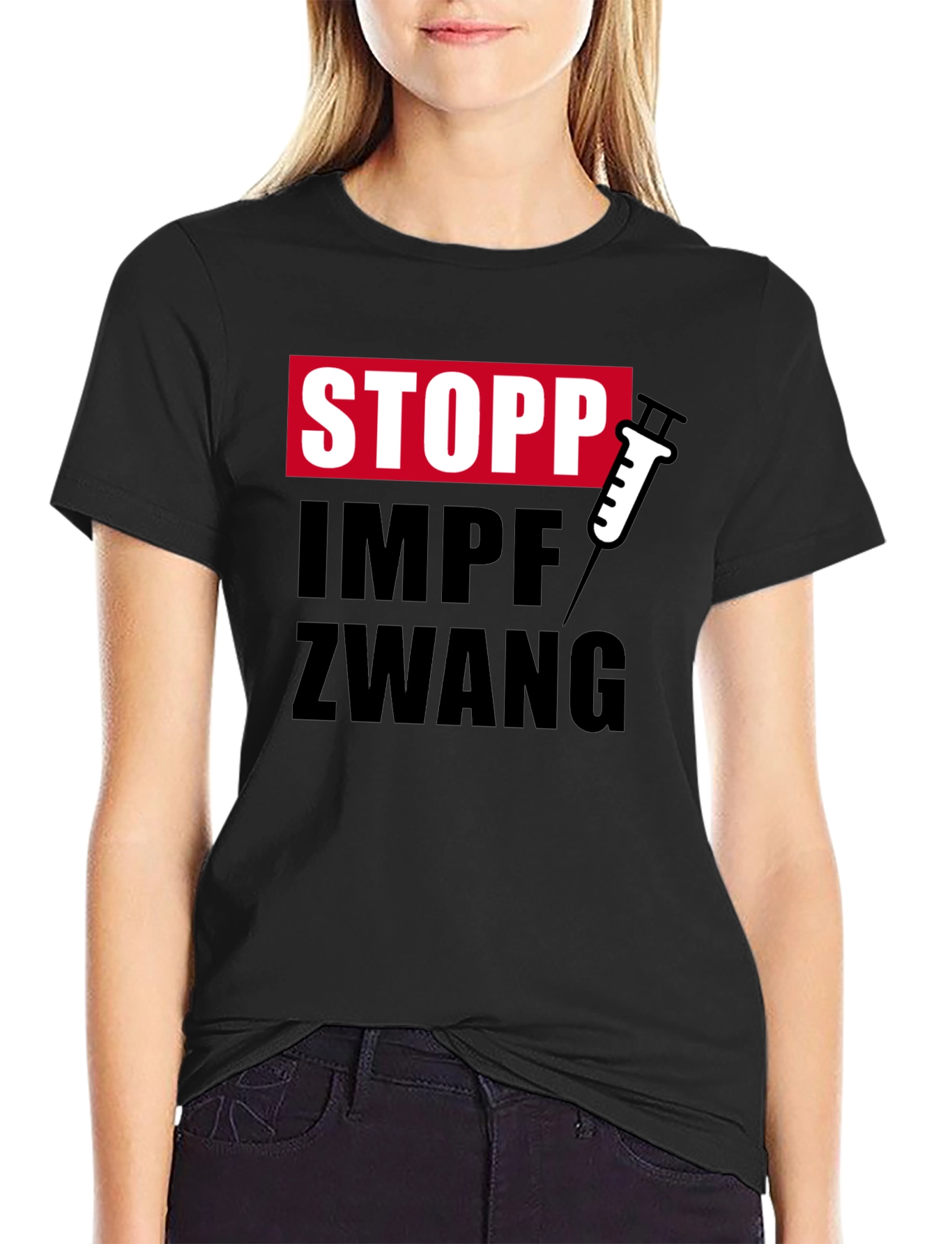 Stopp Impfzwang T-Shirt - Stop Vaccine Mandates