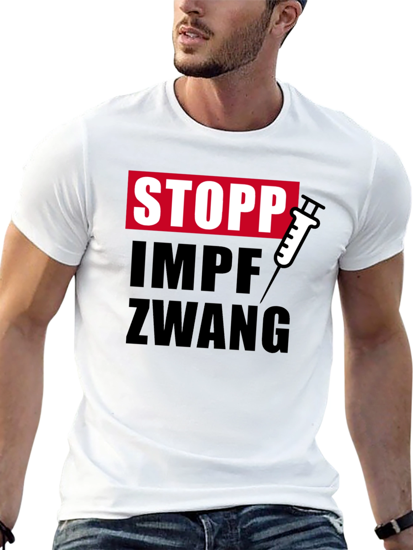 Stopp Impfzwang T-Shirt - Stop Vaccine Mandates