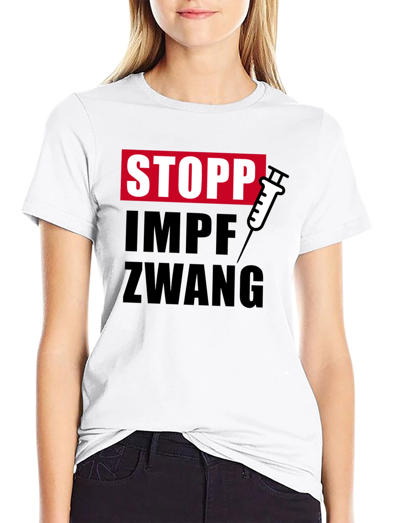 Stopp Impfzwang T-Shirt - Stop Vaccine Mandates