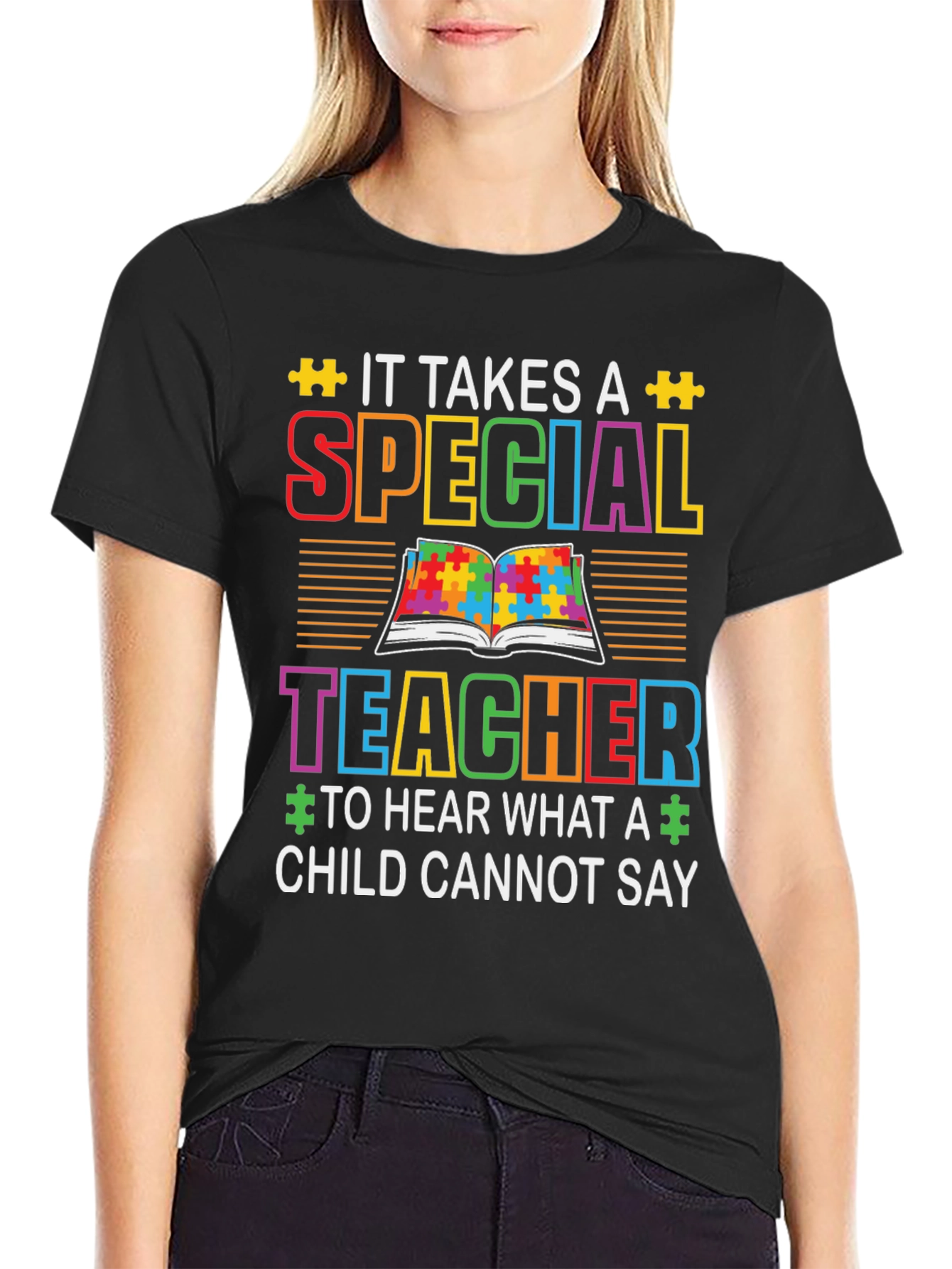Special Teacher Autism Awareness T-Shirt