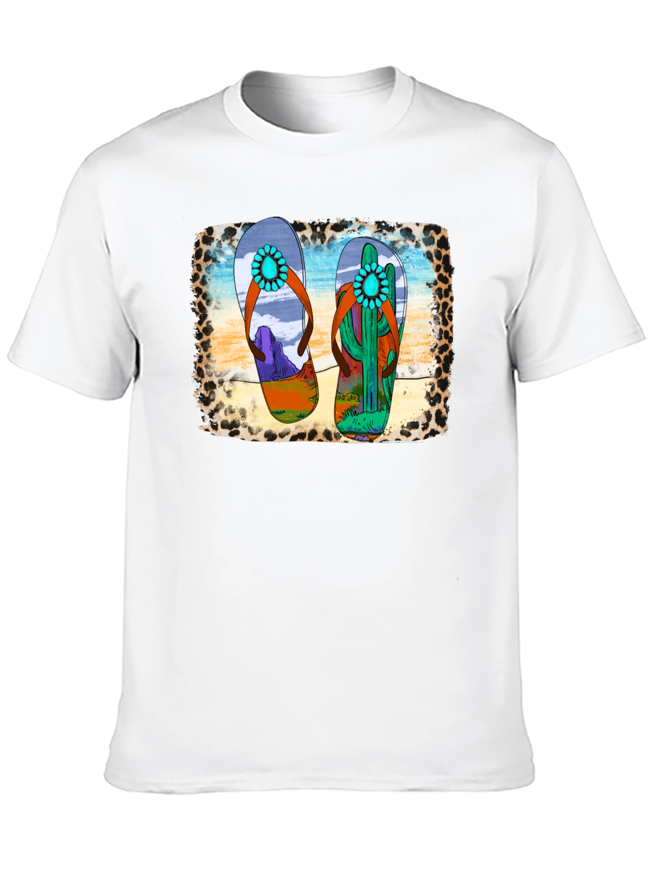 Desert Flip Flop Graphic Tee - Black