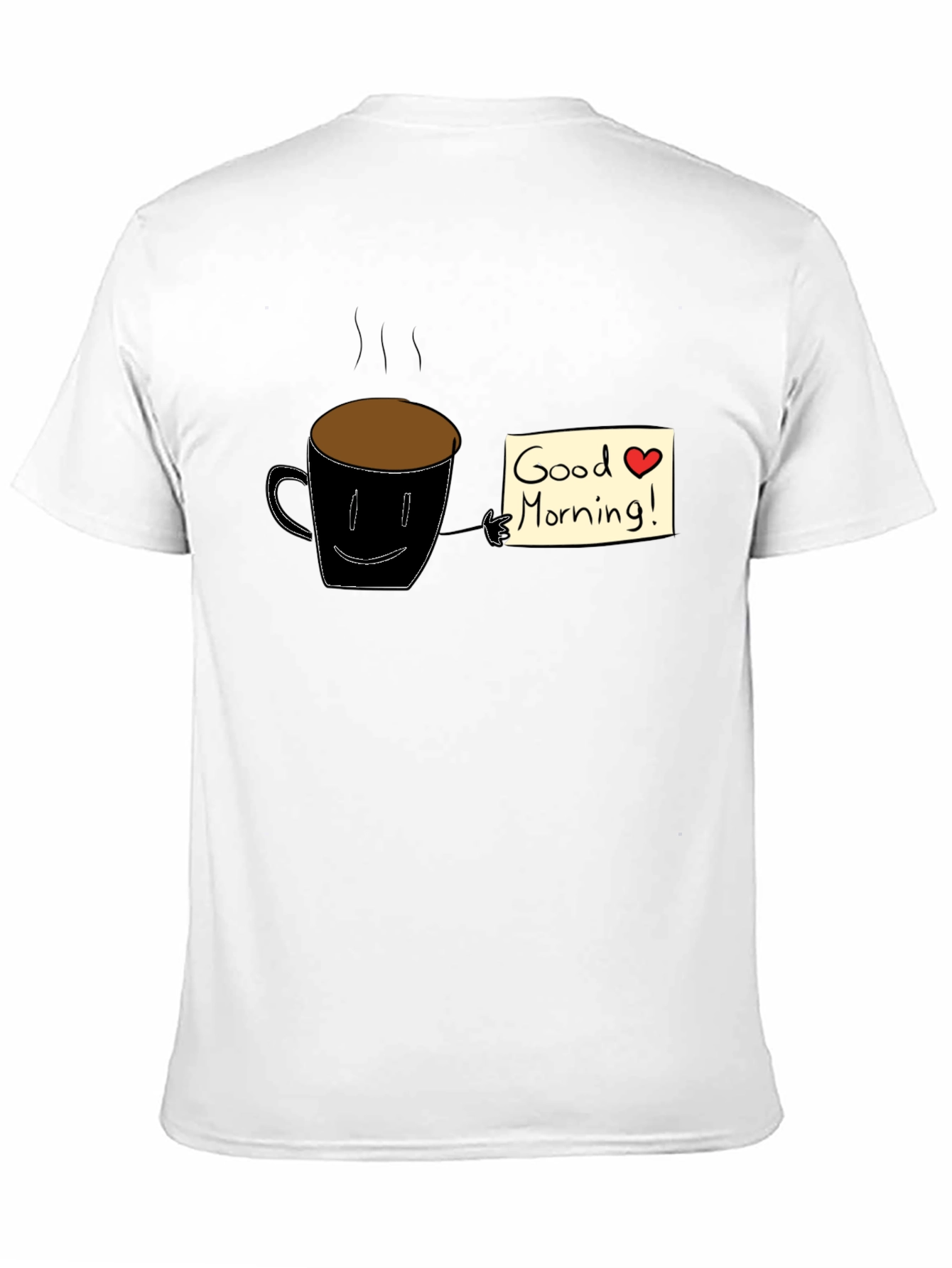 Good Morning Coffee Graphic Tee - Black