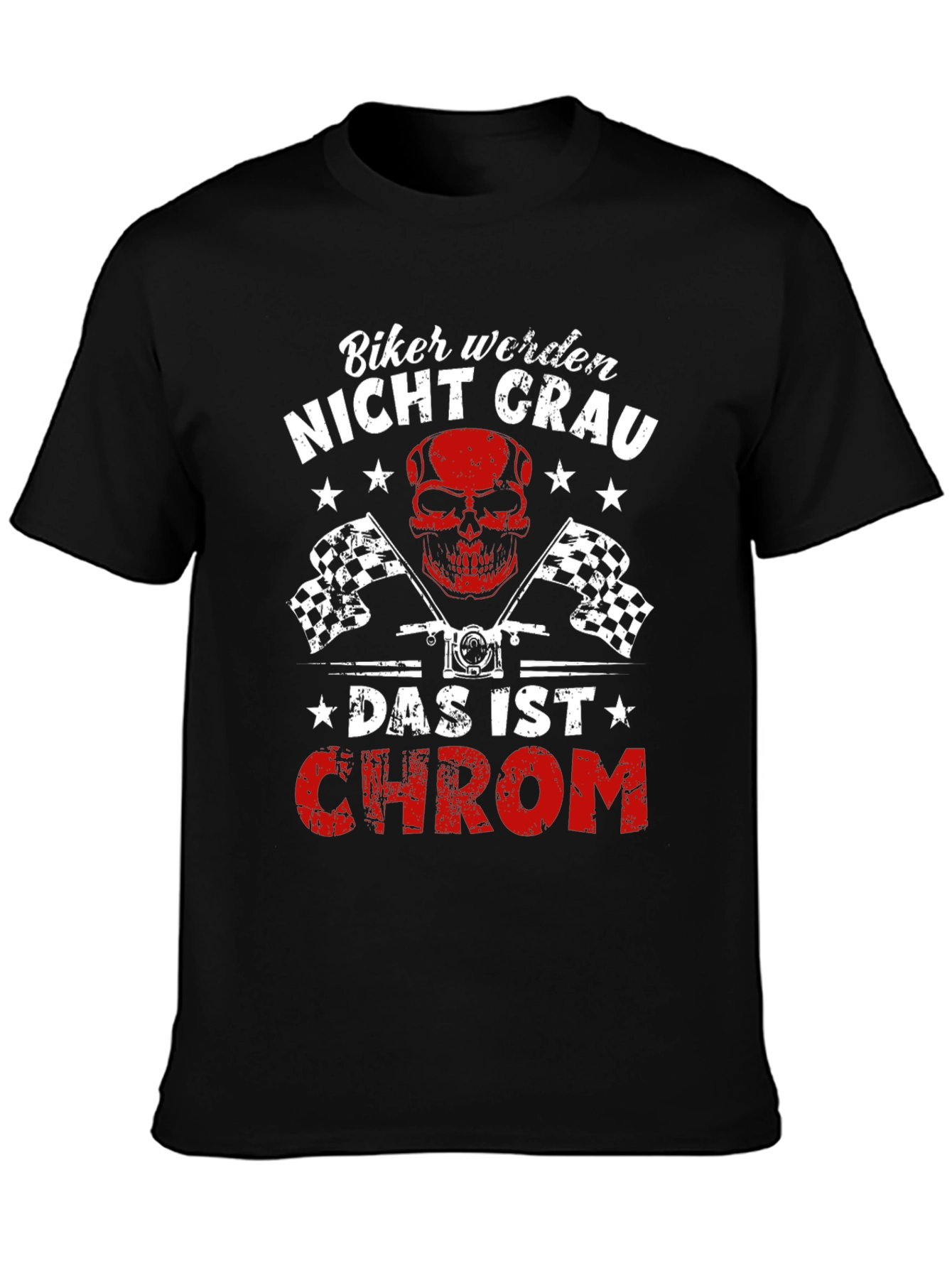 Biker Nicht Grau Graphic Tee
