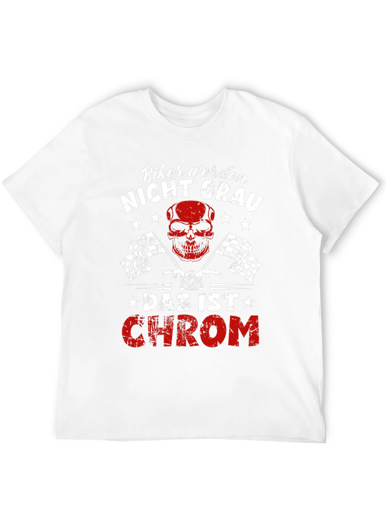 Biker Nicht Grau Graphic Tee