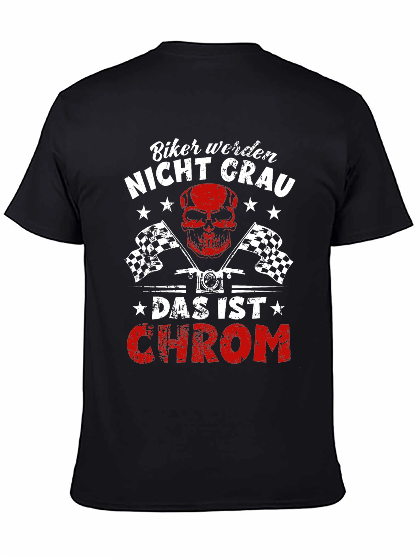 Biker Nicht Grau Graphic Tee