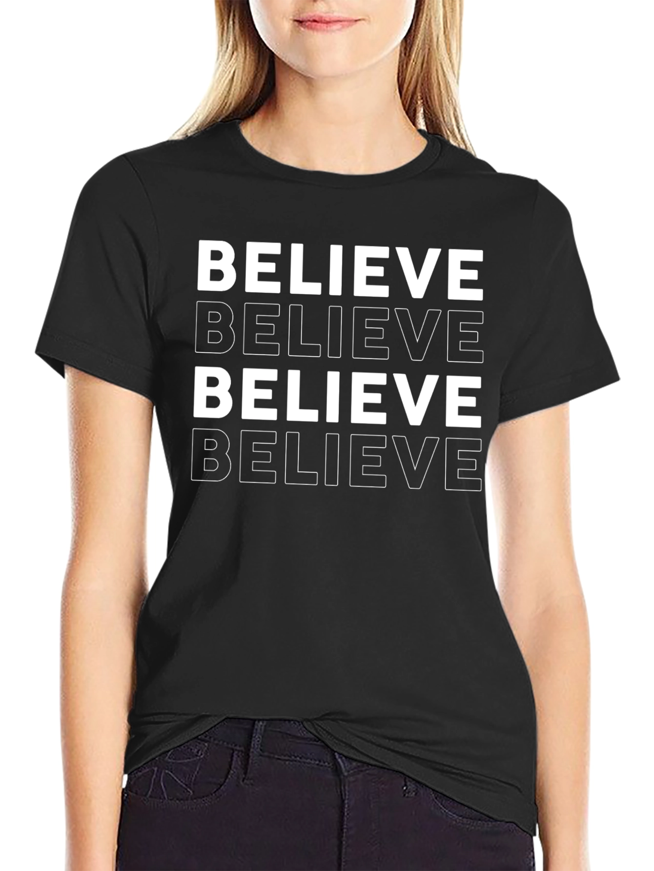 Believe Graphic Tee - Motivational T-Shirt