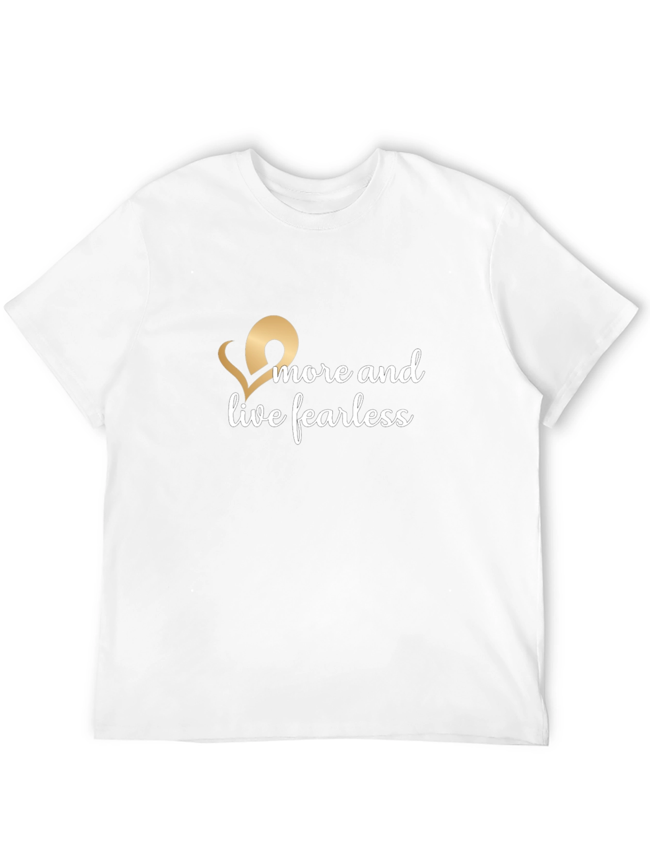 Live Fearless Black Tee - Inspirational Design