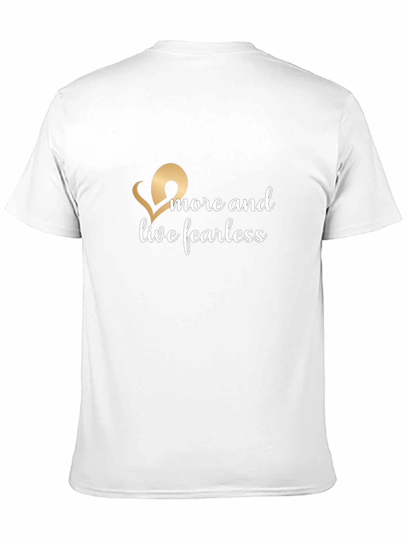 Live Fearless Black Tee - Inspirational Design