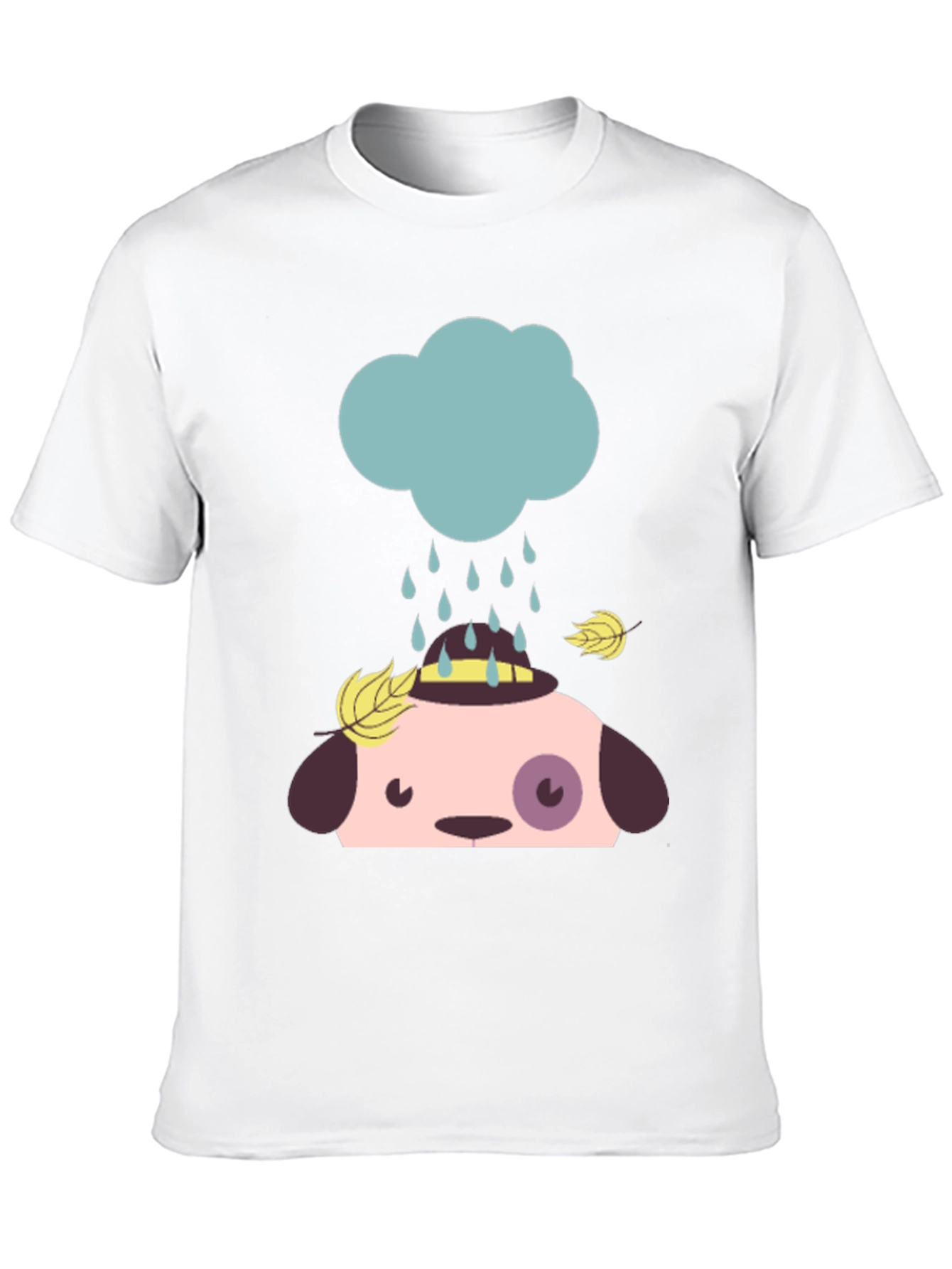Cute Dog Rain Cloud Graphic Tee