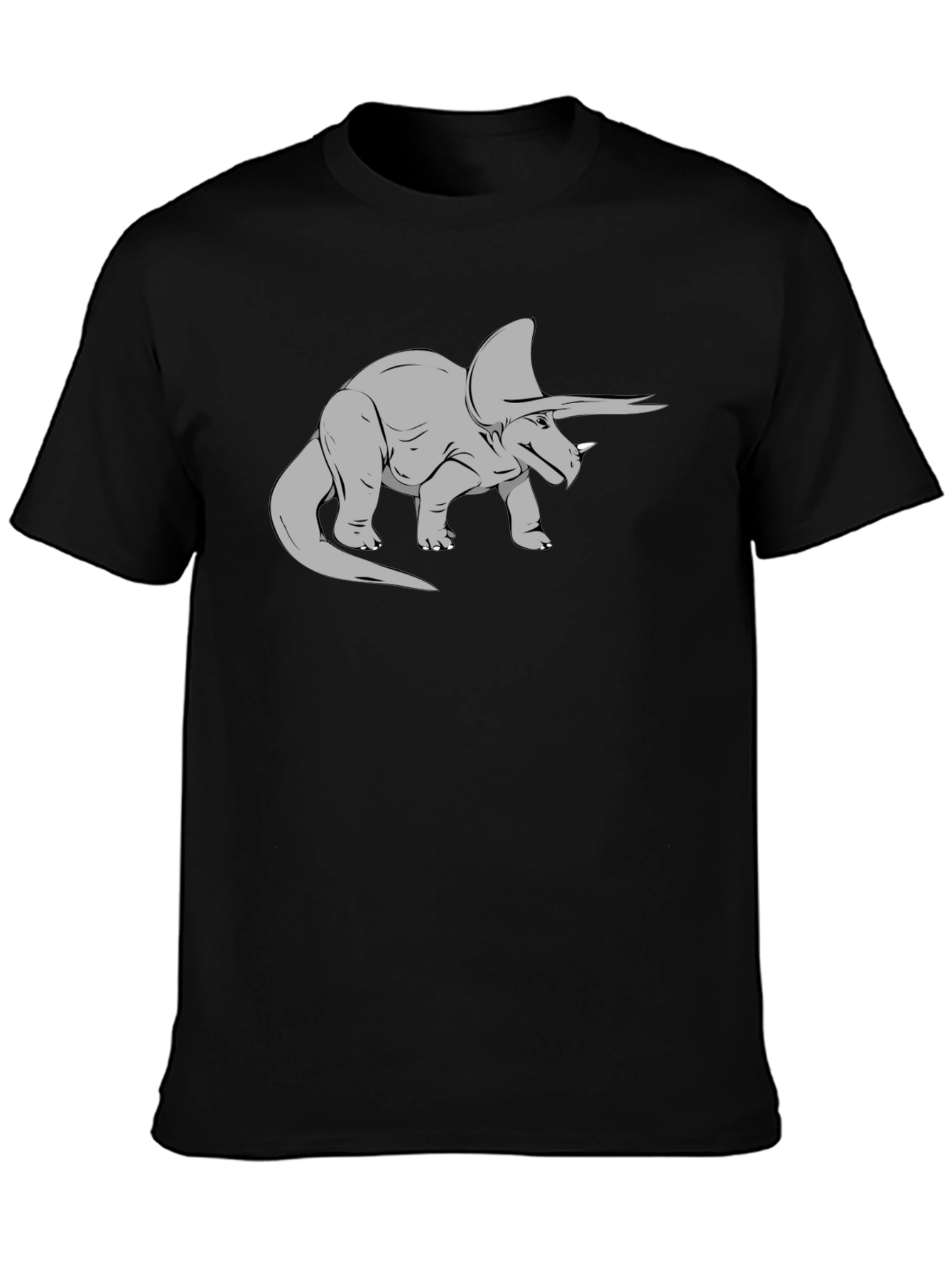 Triceratops Graphic Tee - Black Classic Fit