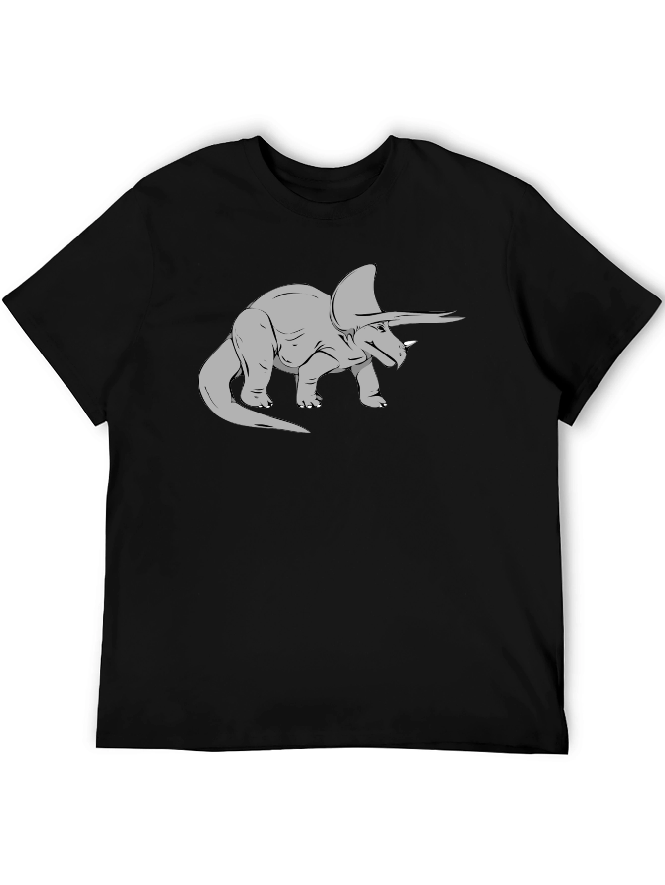 Triceratops Graphic Tee - Black Classic Fit