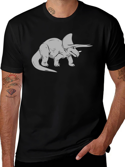 Triceratops Graphic Tee - Black Classic Fit