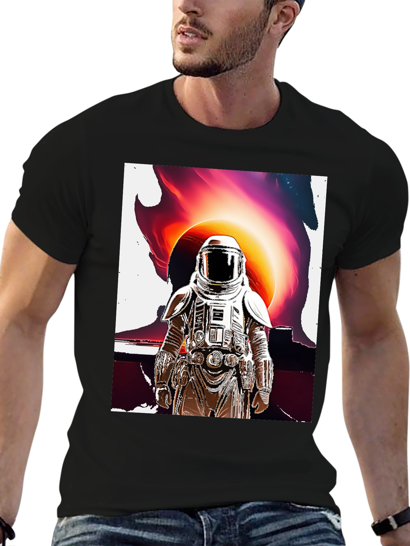 Astronaut Graphic T-Shirt - Space Art Tee