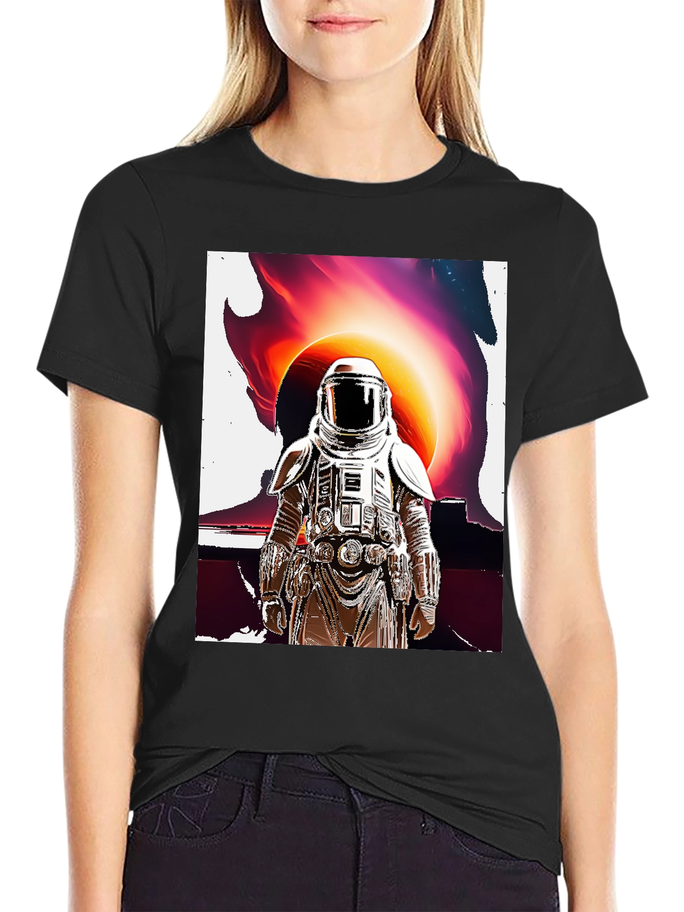 Astronaut Graphic T-Shirt - Space Art Tee
