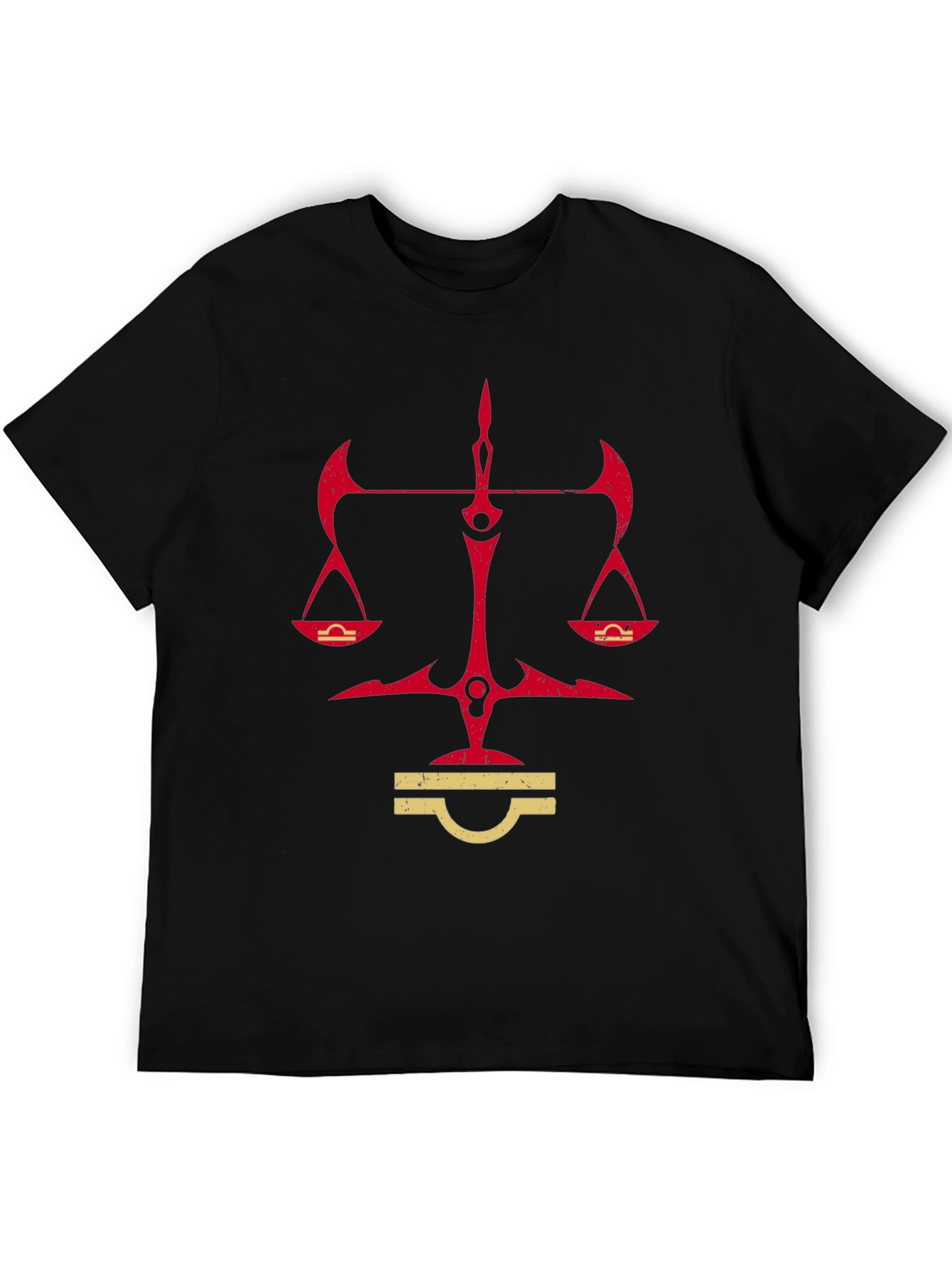 Libra Zodiac Graphic Tee - Black