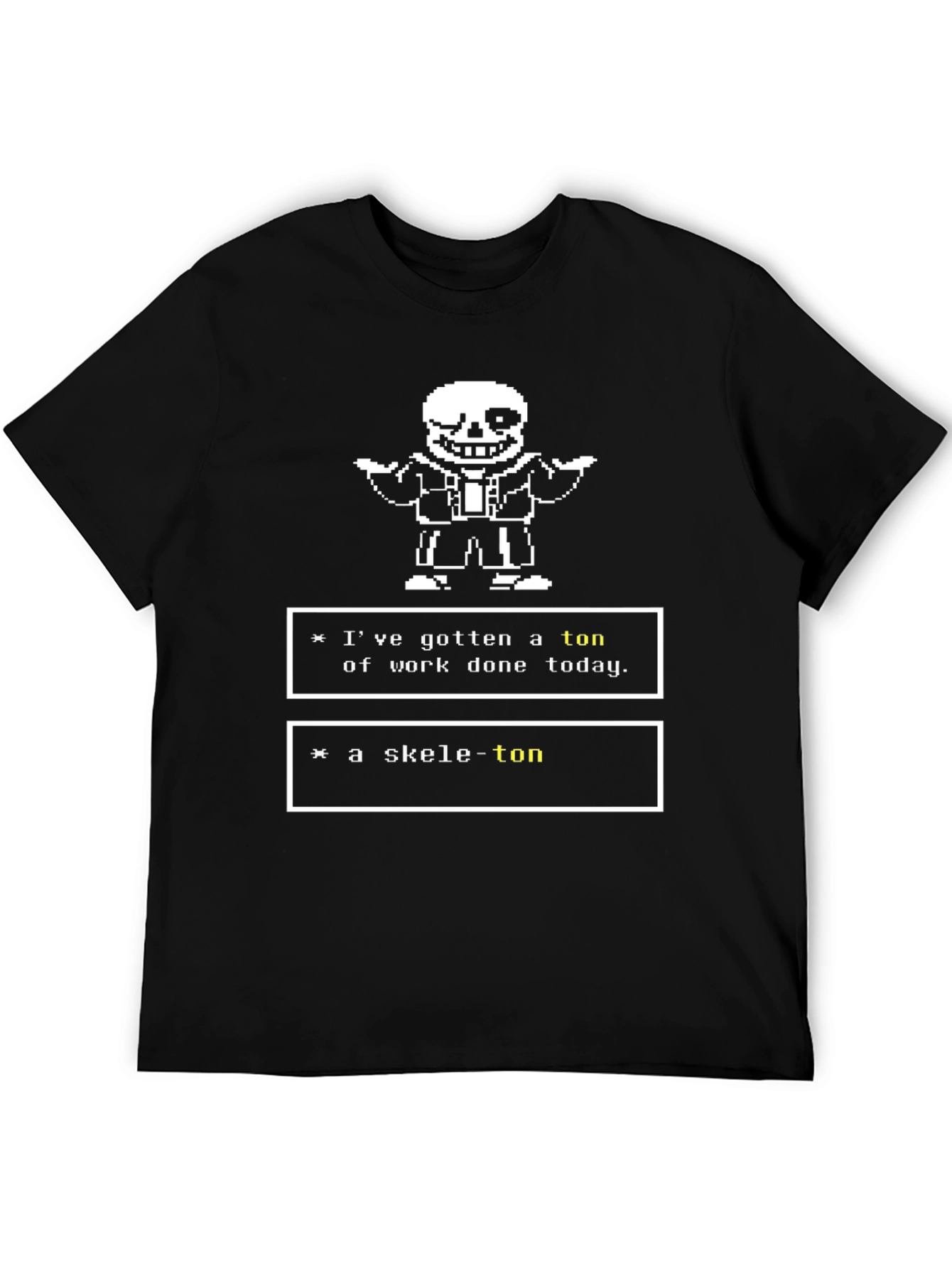 Undertale Sans Skele-ton Black T-Shirt