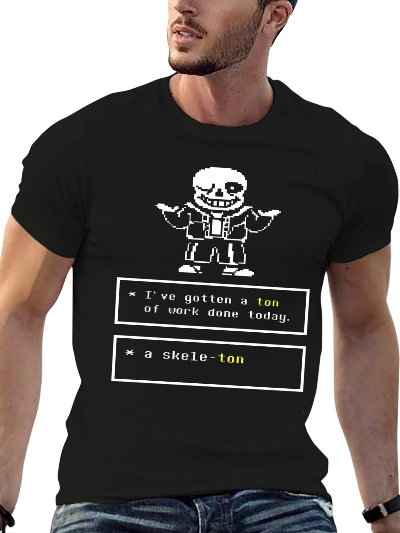 Undertale Sans Skele-ton Black T-Shirt