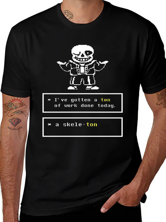 Undertale Sans Skele-ton Black T-Shirt
