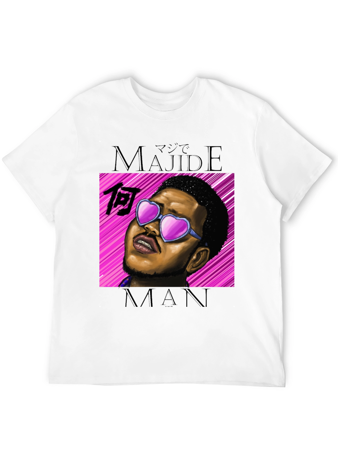 Majideman Graphic Tee - Trendy Heart Sunglasses Design