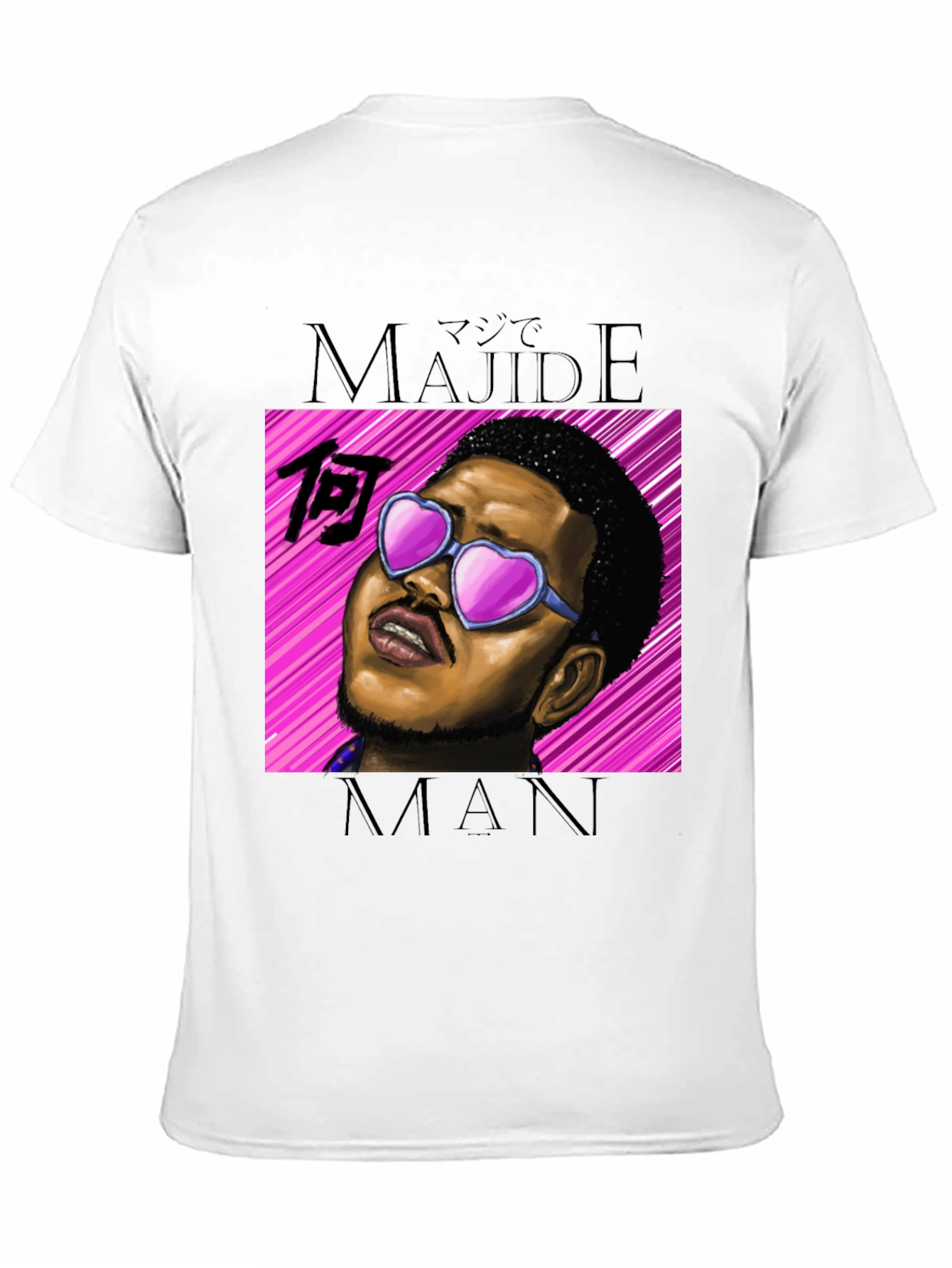 Majideman Graphic Tee - Trendy Heart Sunglasses Design