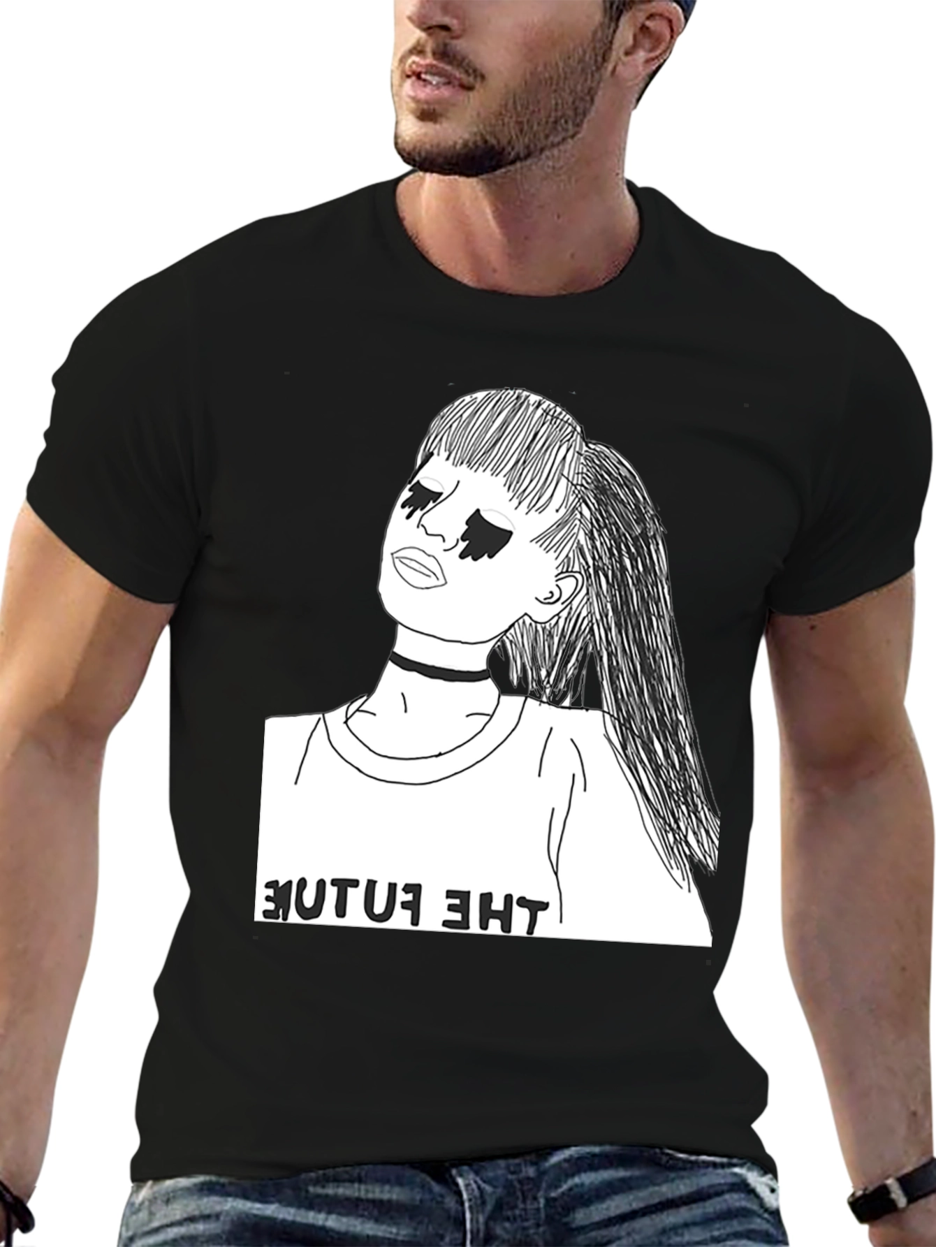 The Future Graphic T-Shirt - Stylish Black Tee