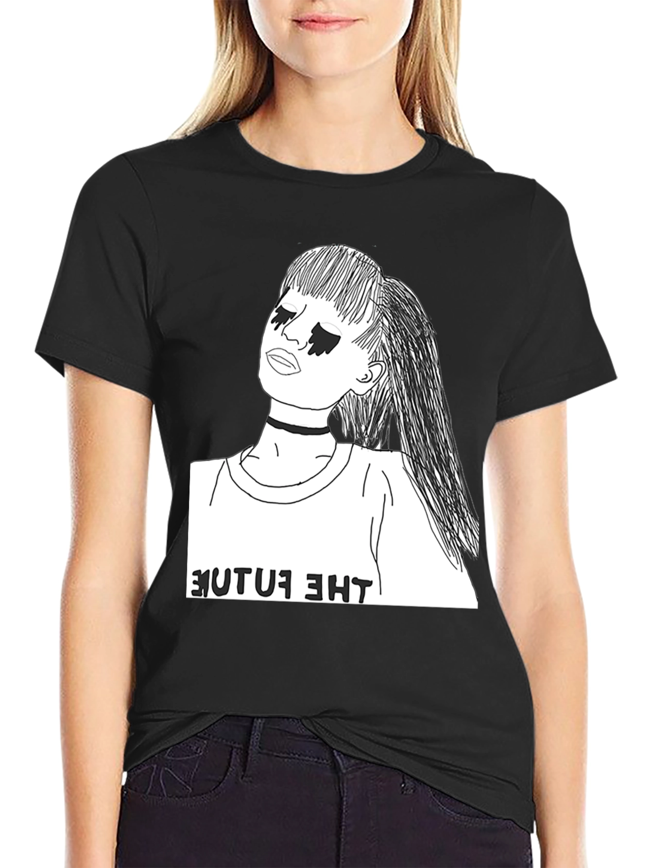 The Future Graphic T-Shirt - Stylish Black Tee