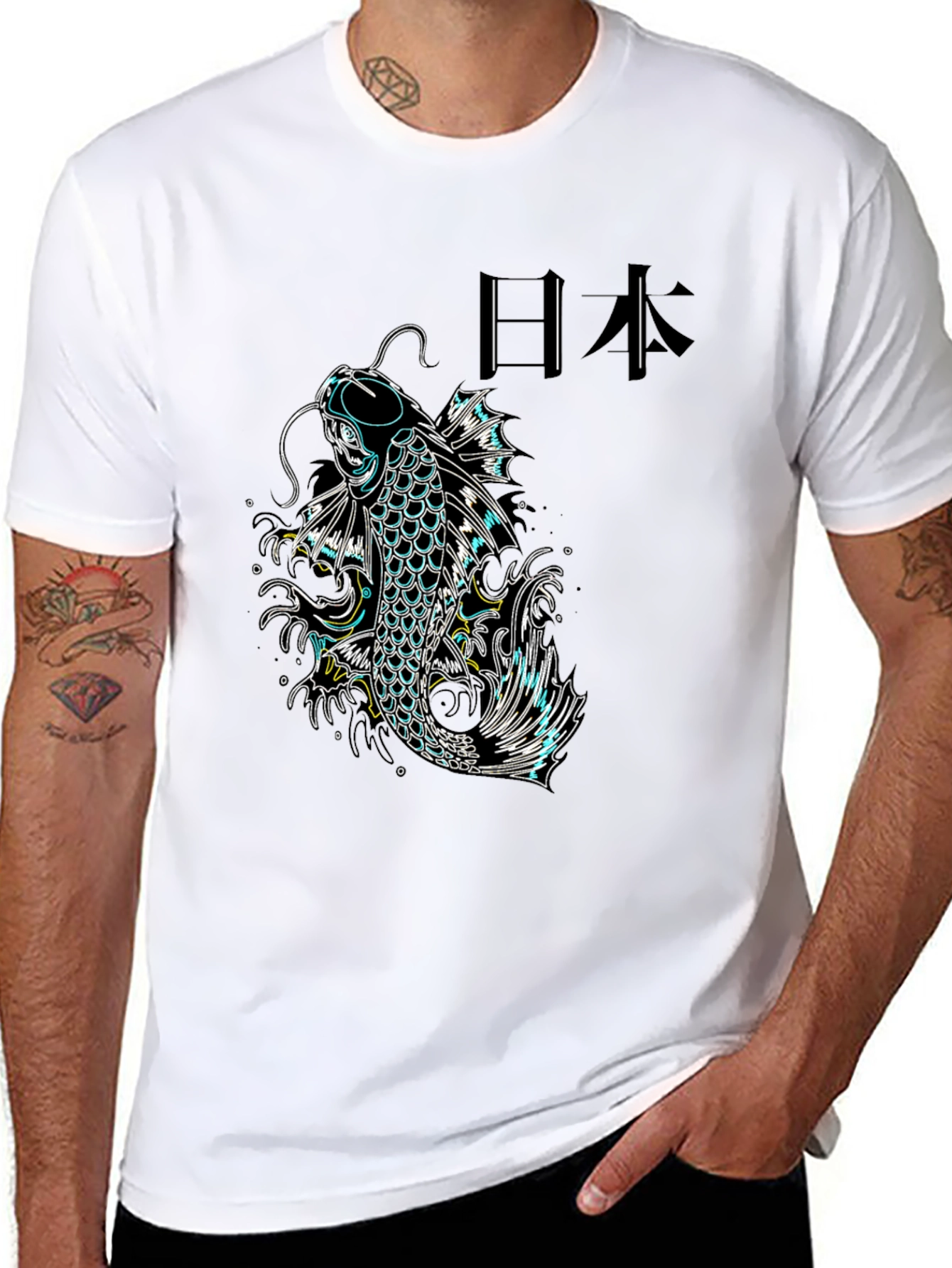 Koi Fish Graphic Tee - Japanese Style
