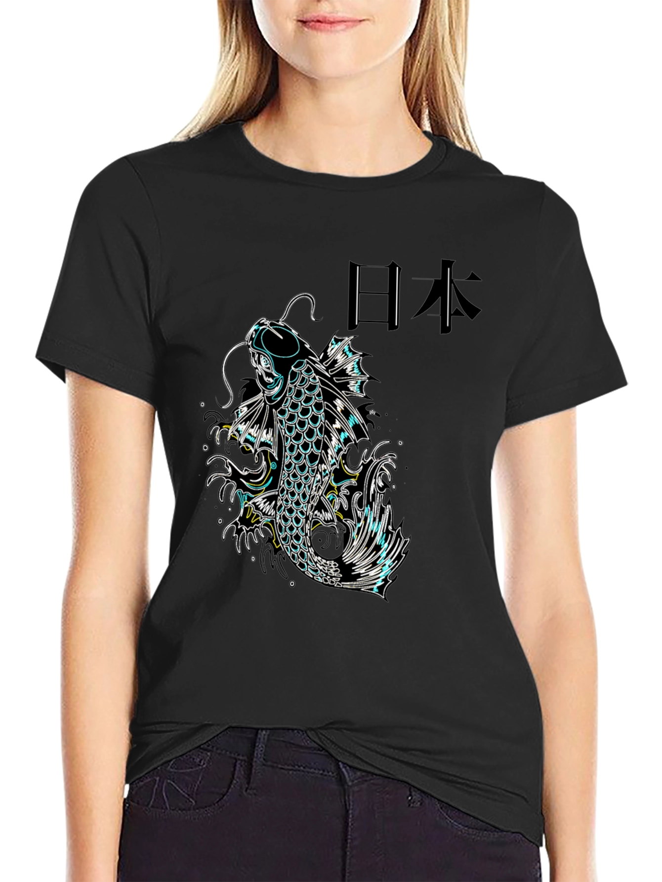 Koi Fish Graphic Tee - Japanese Style