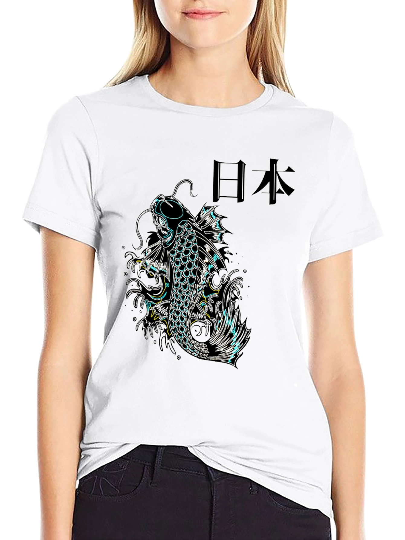 Koi Fish Graphic Tee - Japanese Style