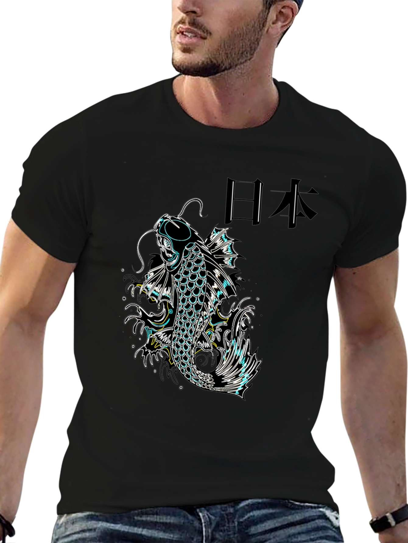 Koi Fish Graphic Tee - Japanese Style